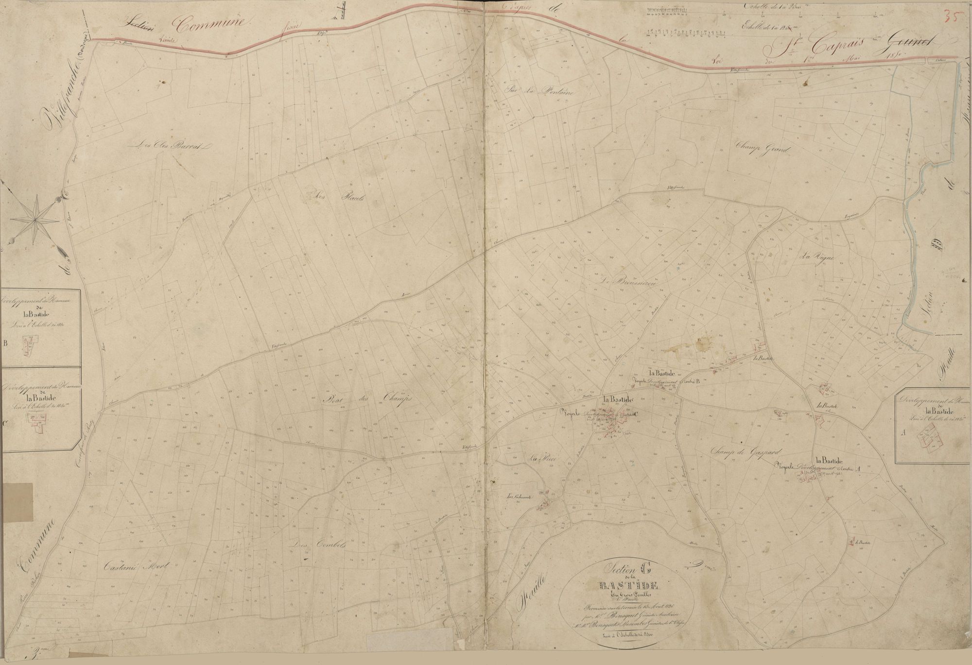section G de la Bastide, 1ère feuille