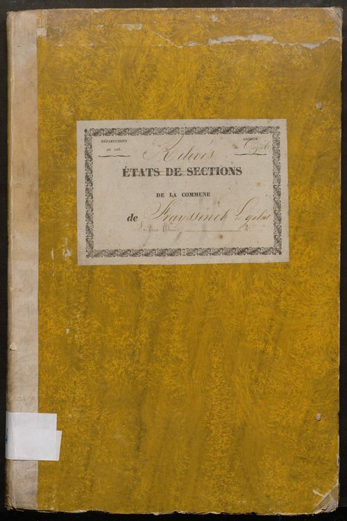 Relevés par section des numéros de parcelles de même nature des propriétés non bâties pour parvenir à une récapitulation