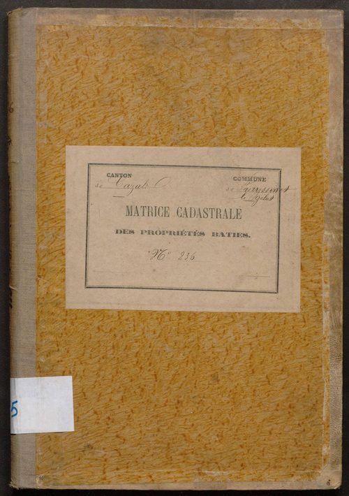 Cases 1-341. Augmentations et diminutions (1880-1891)