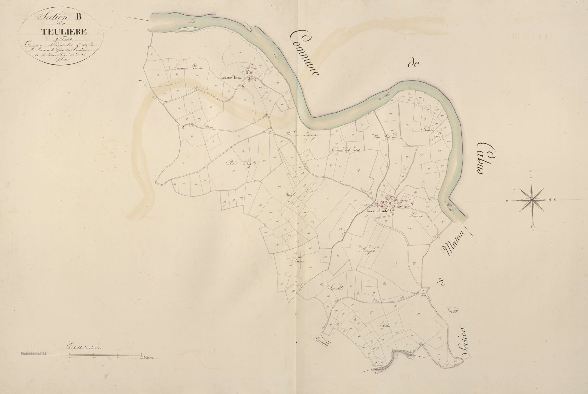 section B de la Teulière, 3ème feuille