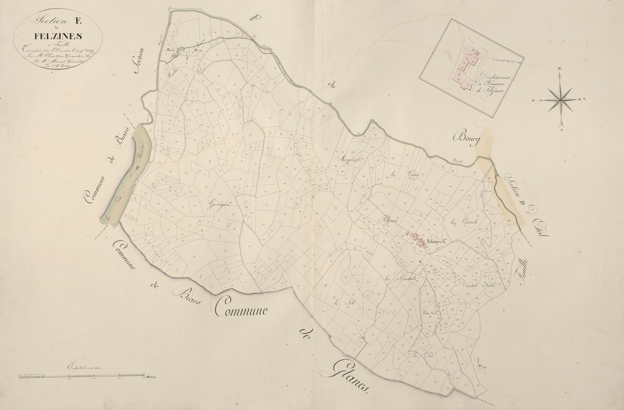 section E de Felzines, 1ère feuille