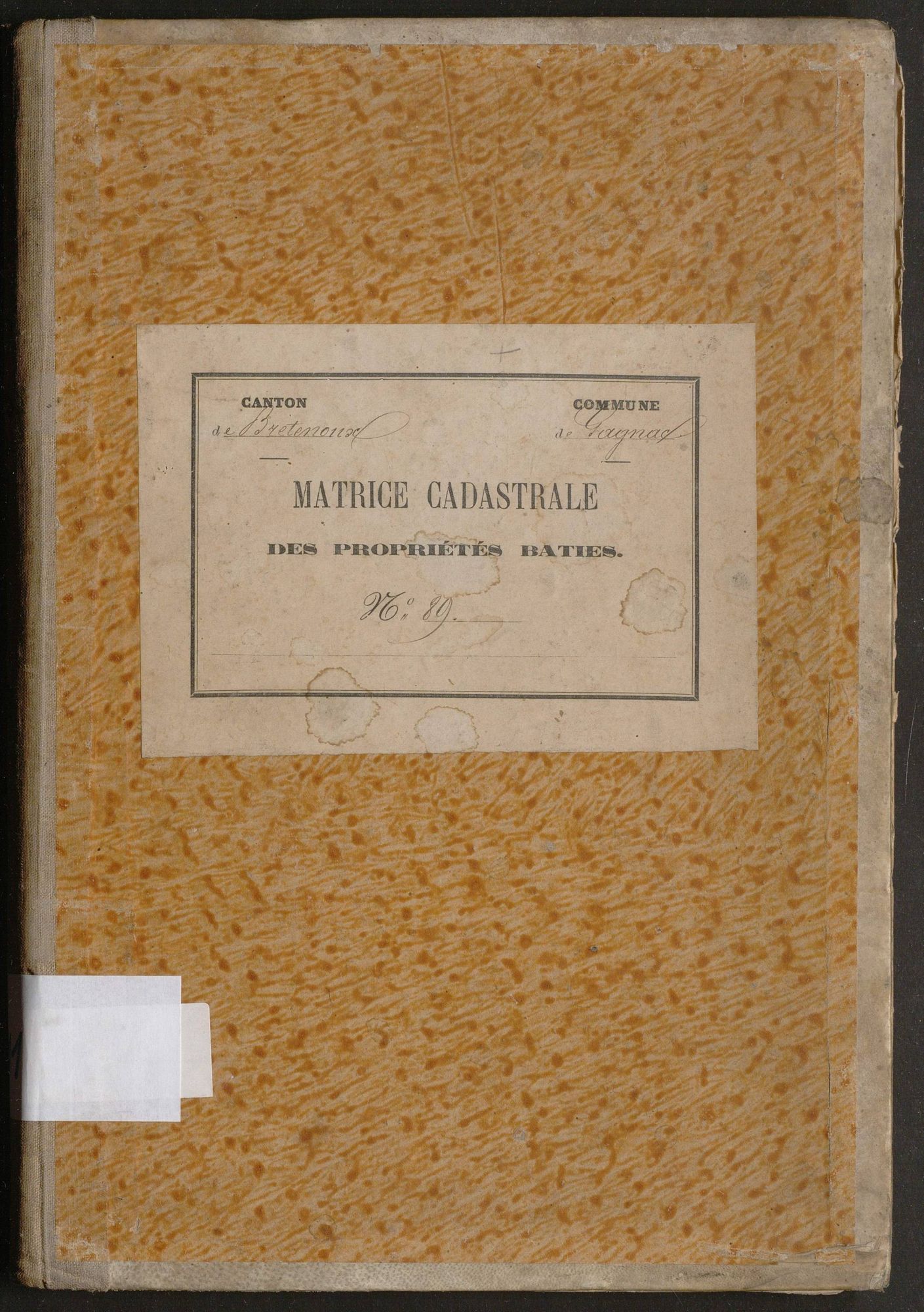 Cases 1-498. Augmentations et diminutions (1880-1891)