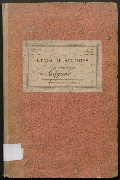 Relevés par section des numéros de parcelles de même nature des propriétés non bâties pour parvenir à une récapitulation