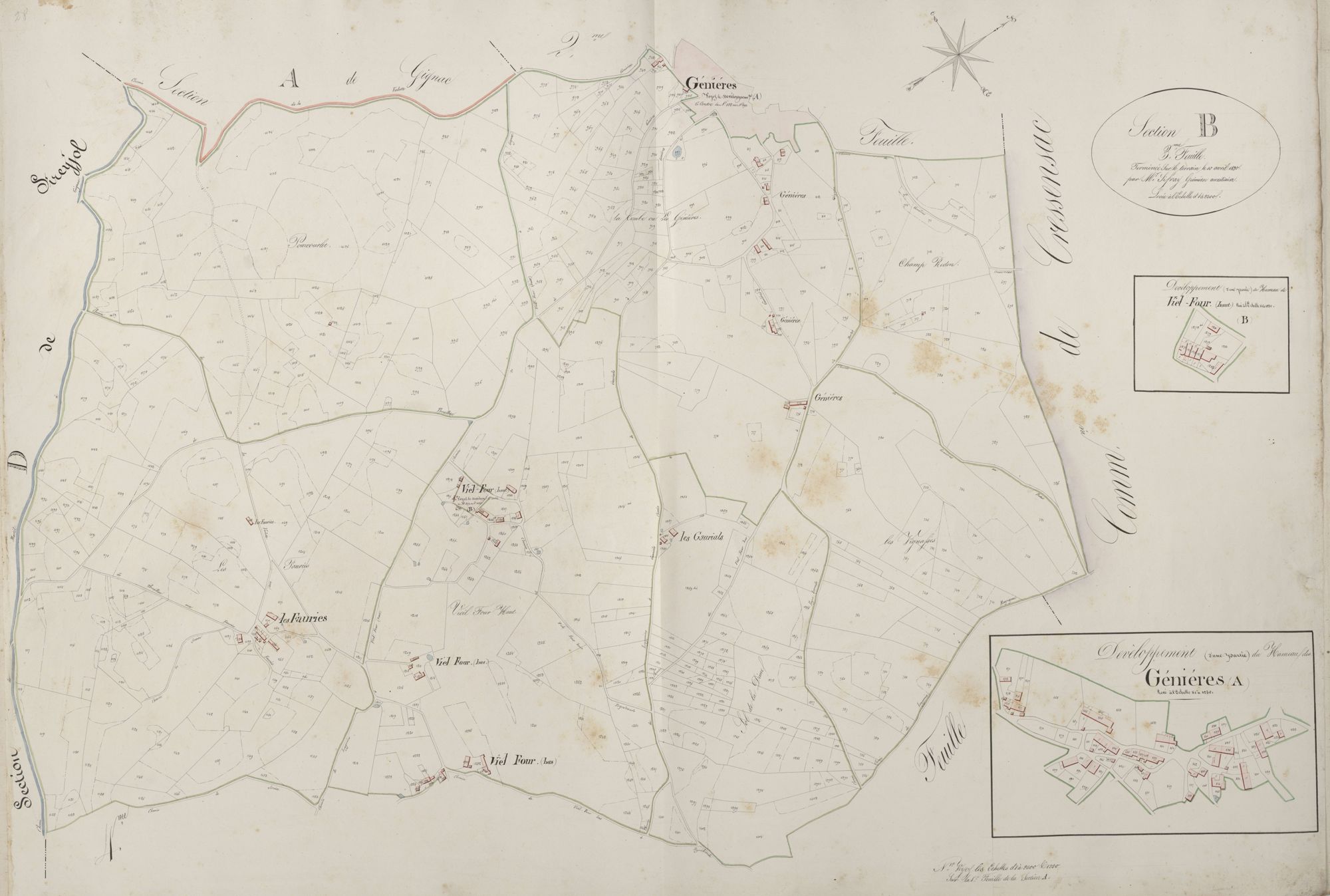 section B des Géniéres, 3ème feuille