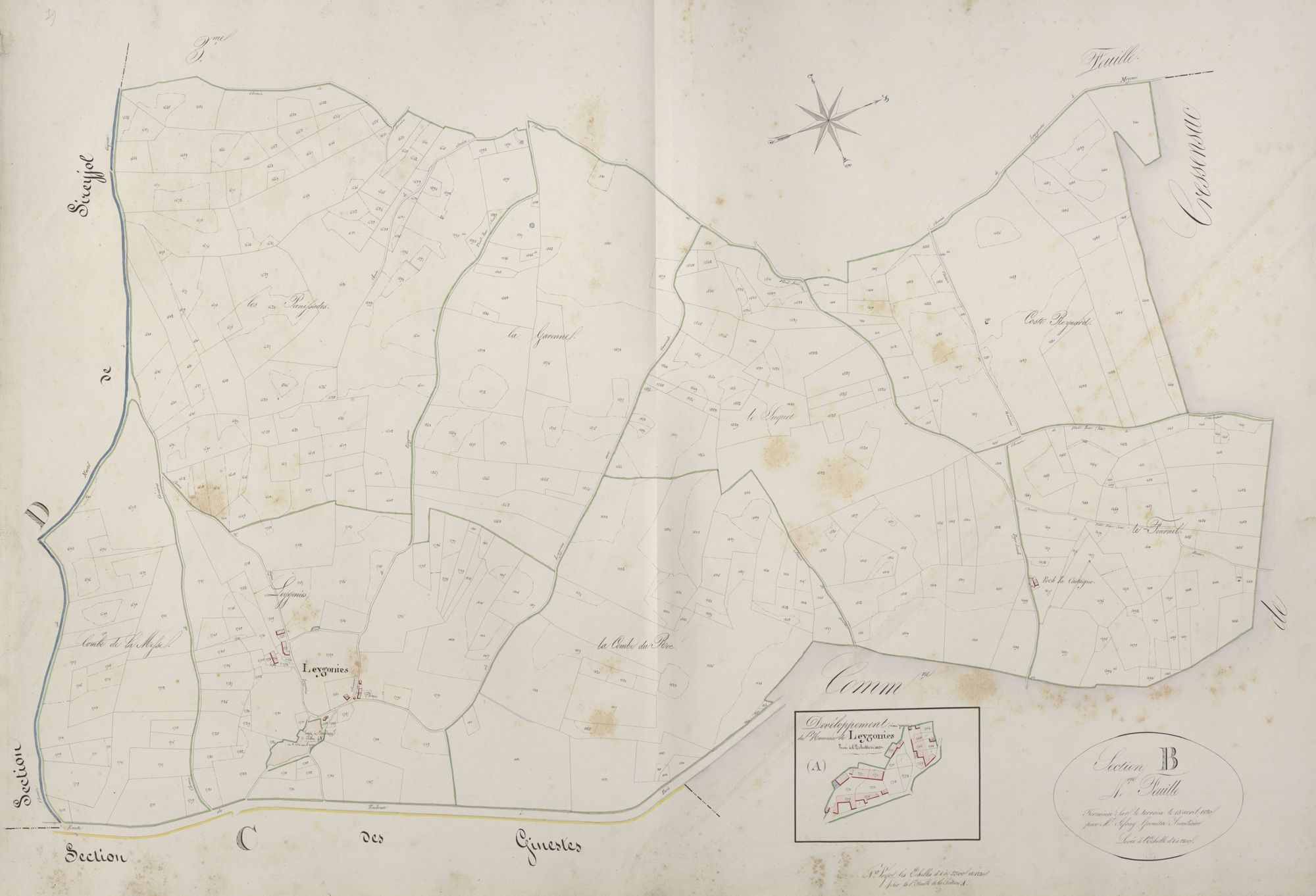 section B des Géniéres, 4ème feuille