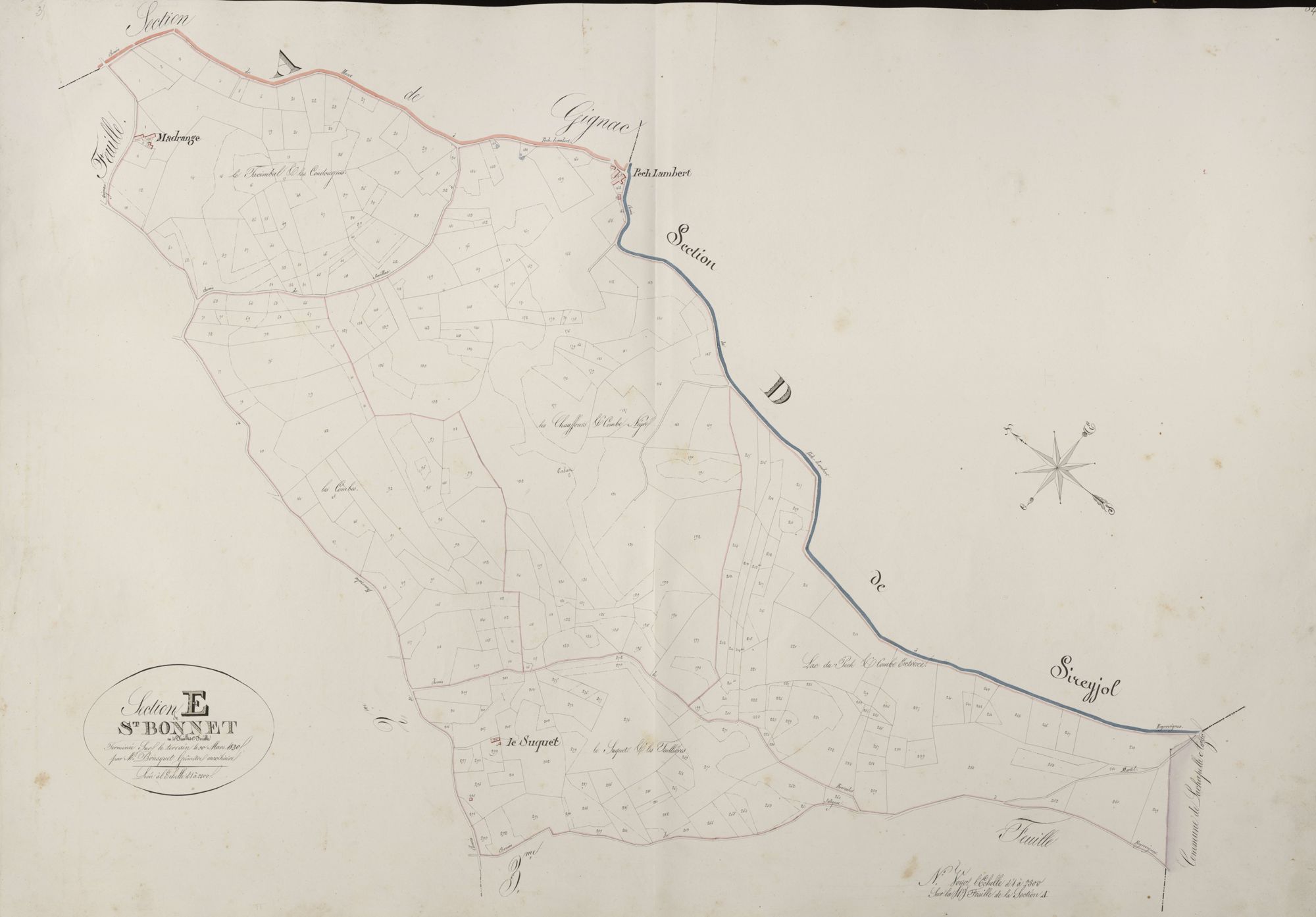 section E de Saint-Bonnet, 1ère feuille