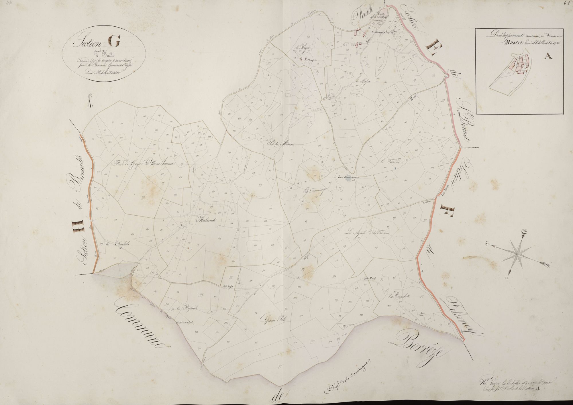 section G de Masset, 2ème feuille