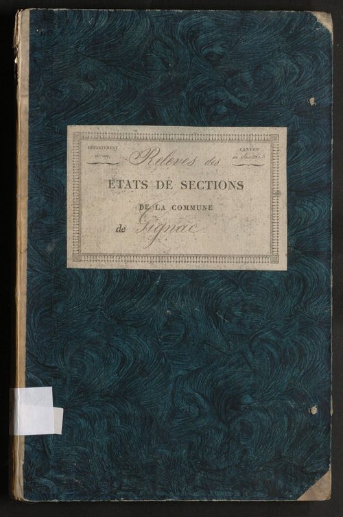 Relevés par section des numéros de parcelles de même nature des propriétés non bâties pour parvenir à une récapitulation