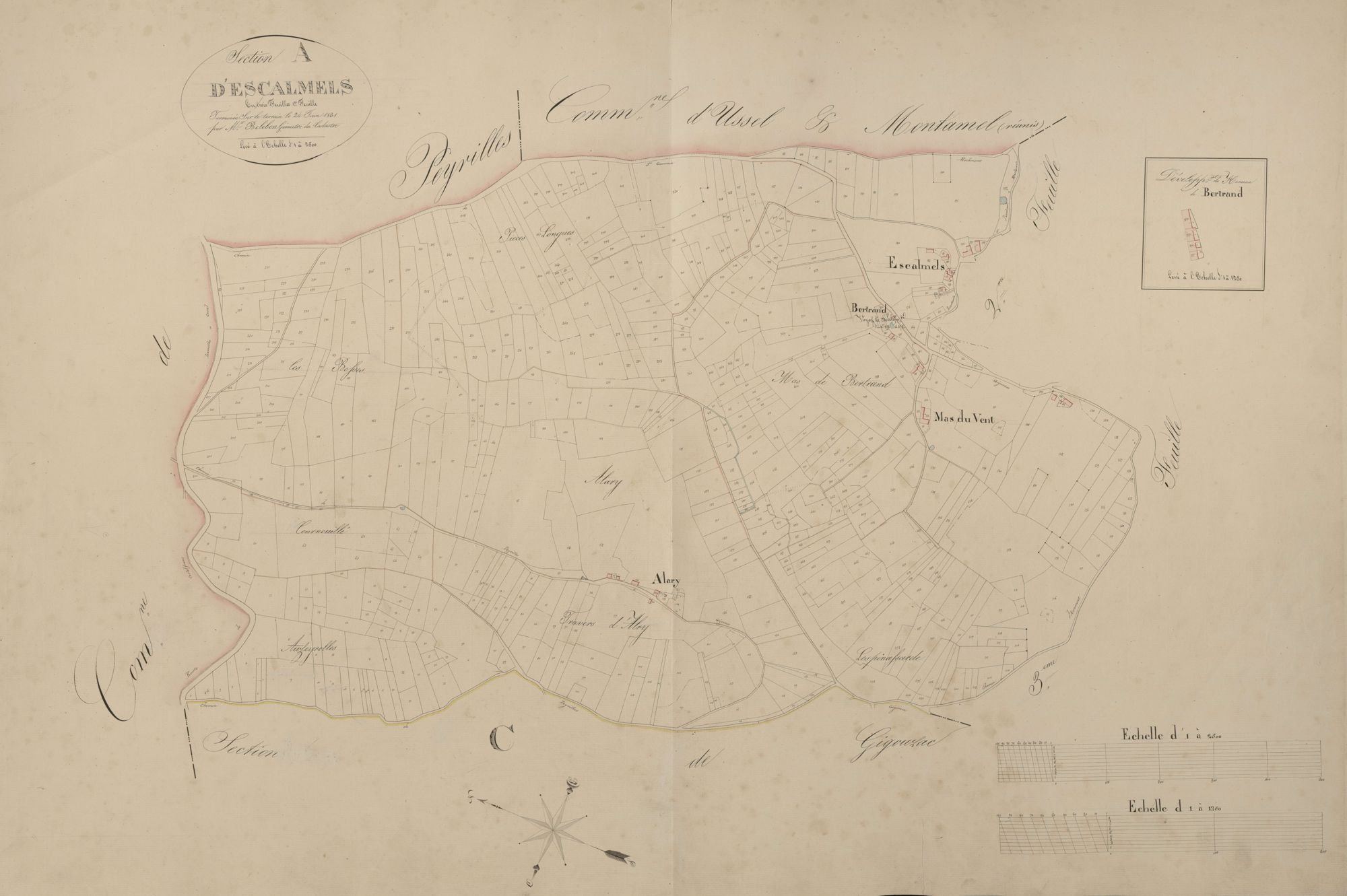 section A d'Escalmels, 1ère feuille