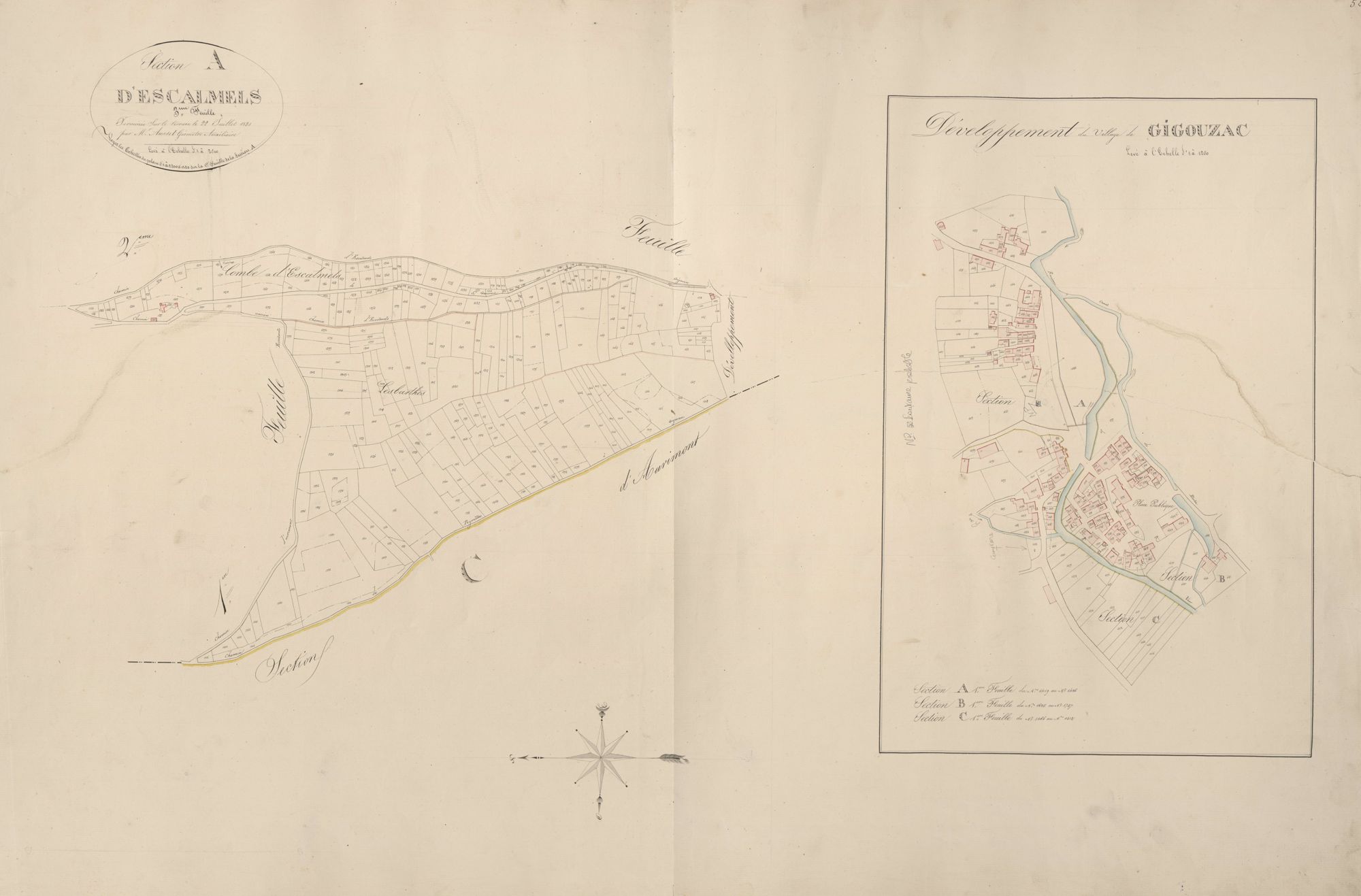 section A d'Escalmels, 3ème feuille