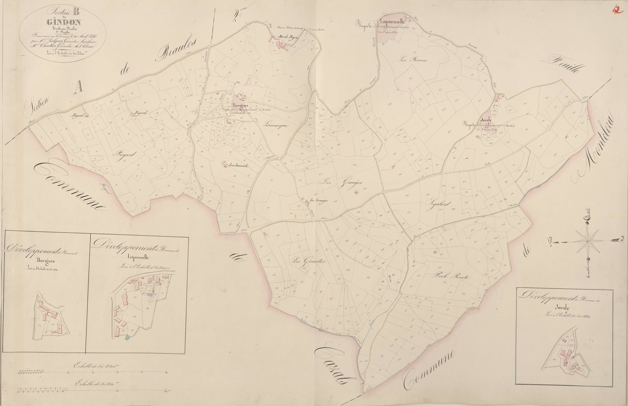 section B de Gindon, 1ère feuille