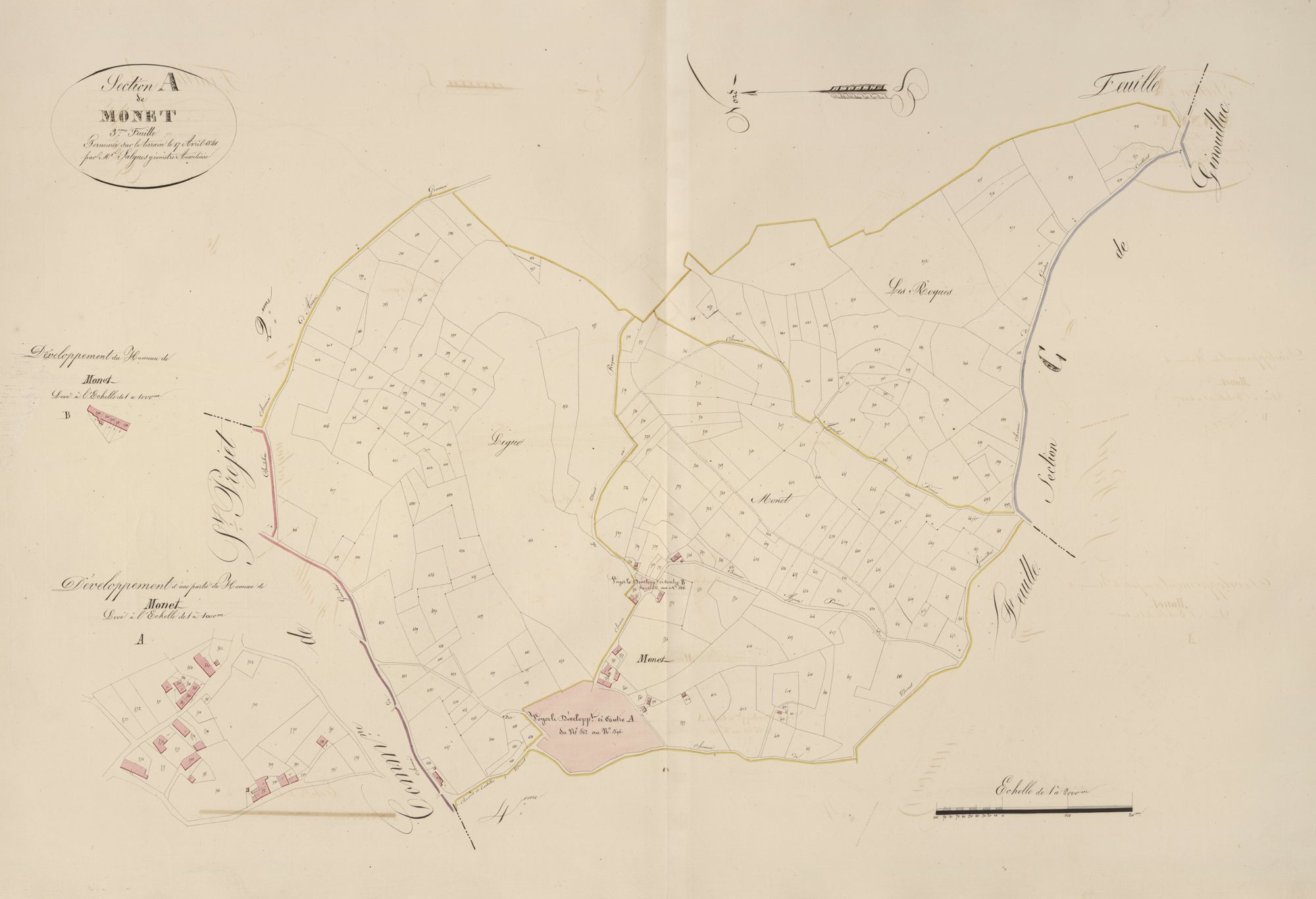 section A de Monet, 3ème feuille
