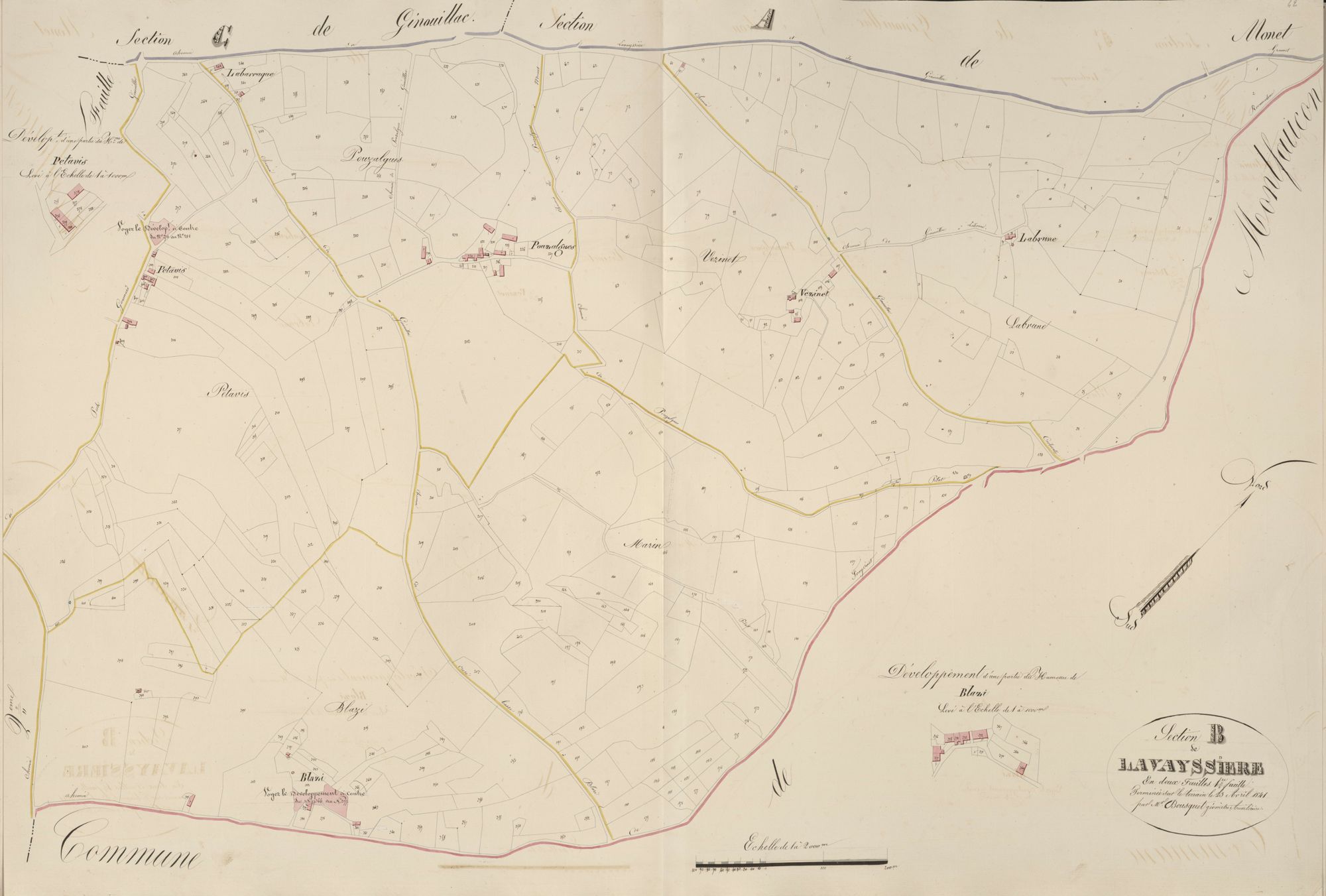 section B de Lavayssière, 1ère feuille