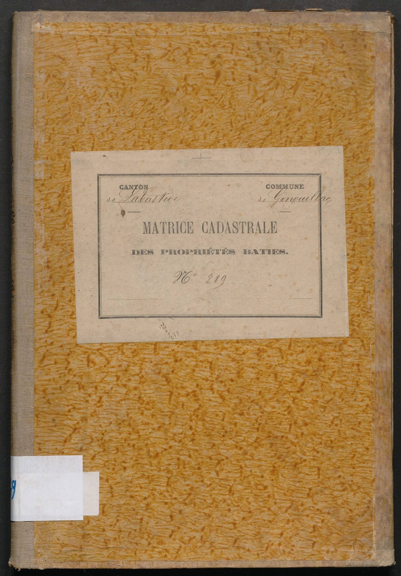Cases 1-180. Augmentations et diminutions (1882-1891)