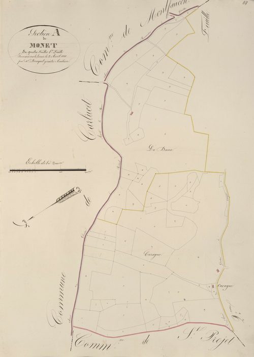 section A de Monet, 1ère feuille