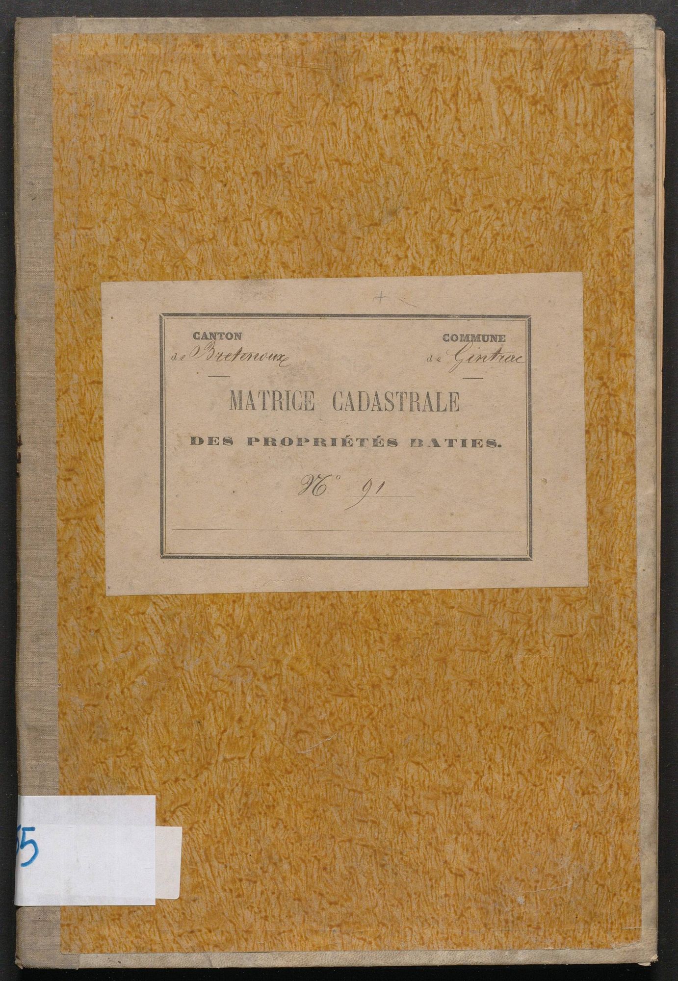 Cases 1-115. Augmentations et diminutions (1882-1891)