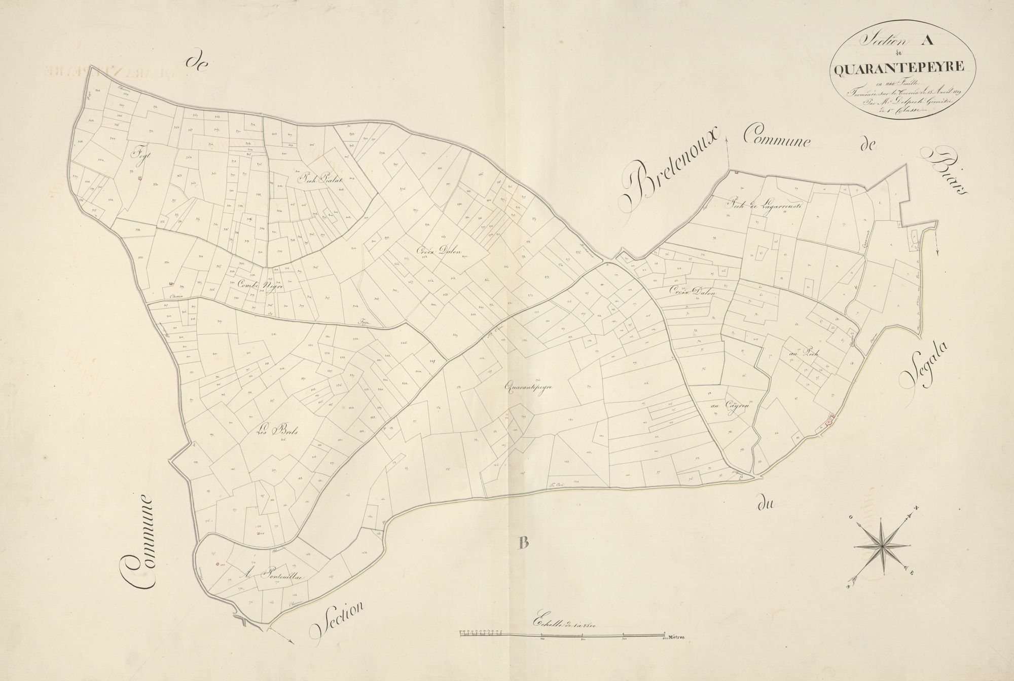 section A de Quarantepeyre, 1ère feuille