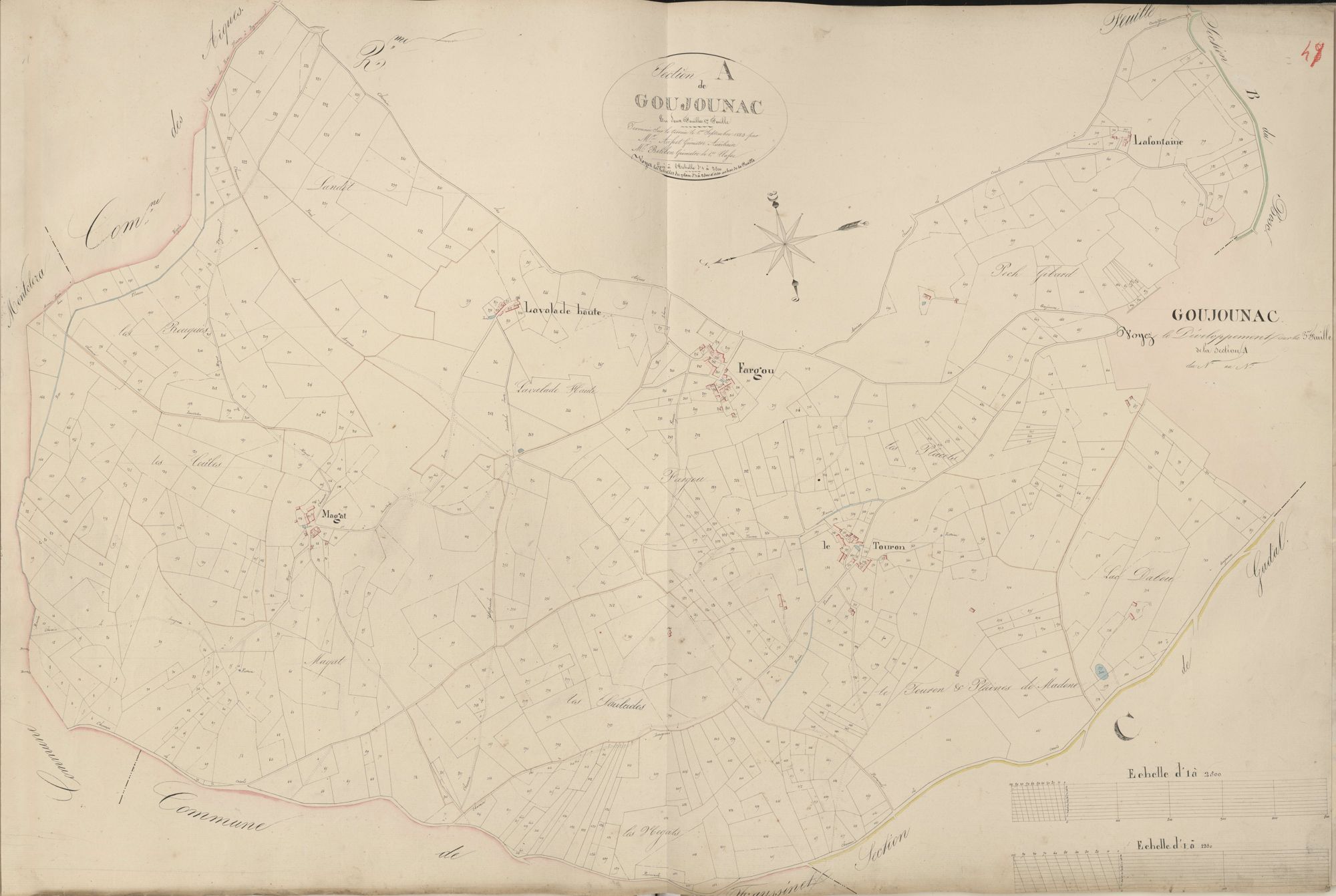 section A de Goujounac, 1ère feuille