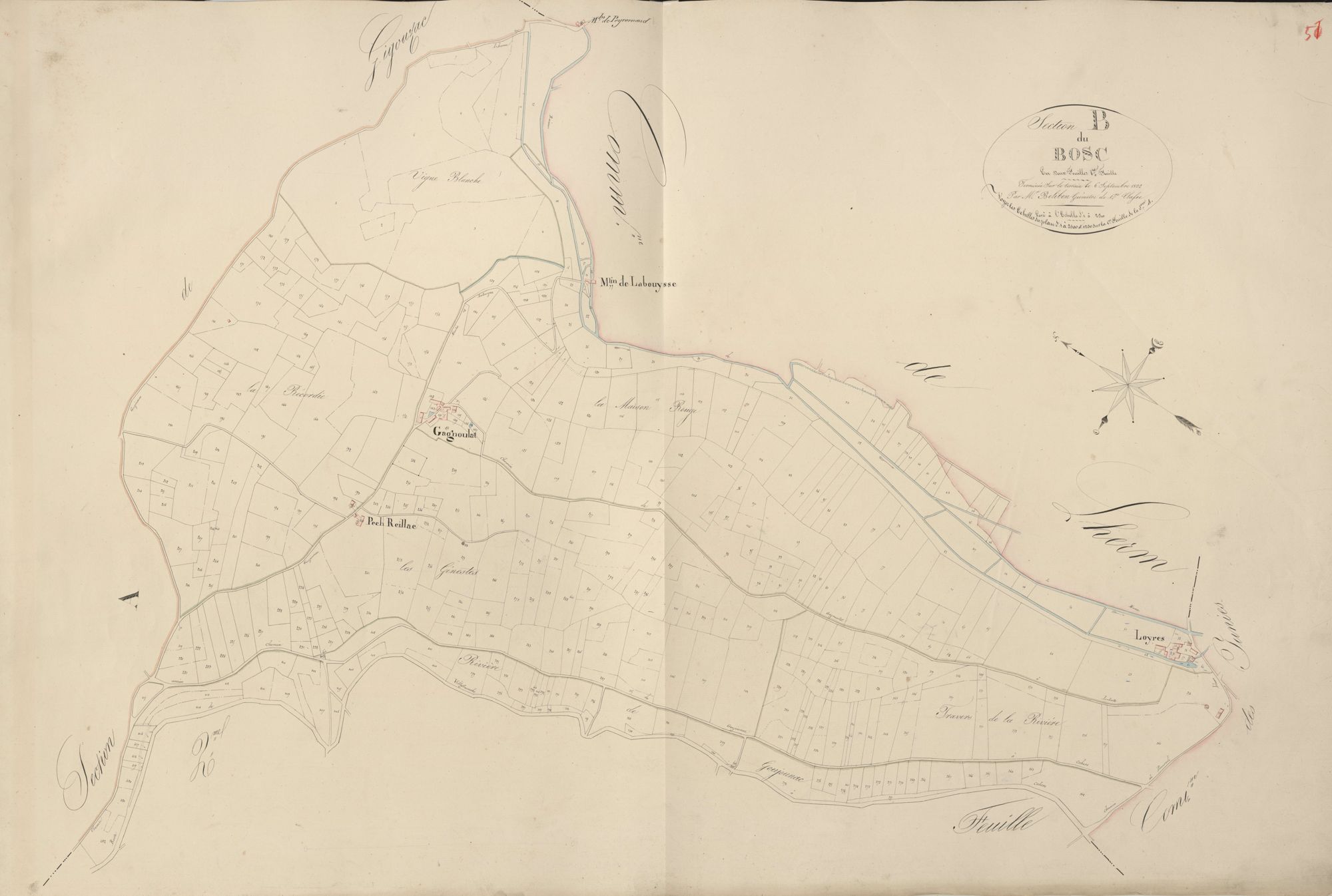section B du Bosc, 1ère feuille
