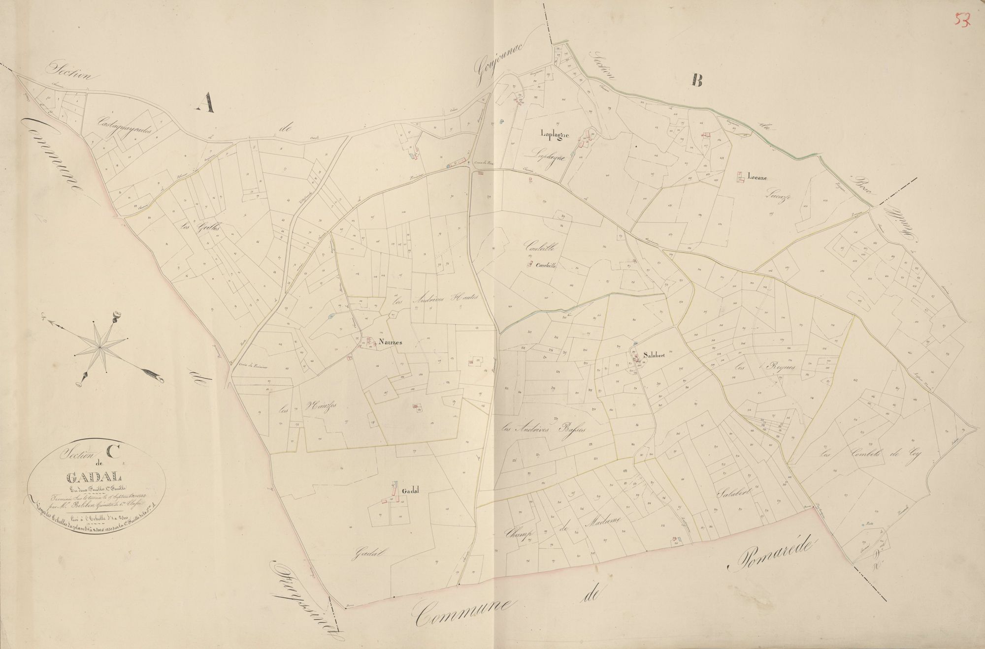 section C de Gadal, 1ère feuille