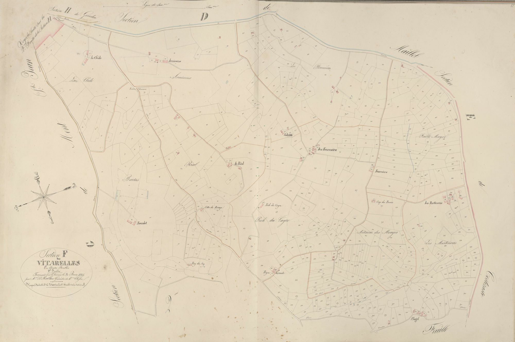 section F des Vitarelles, 1ère feuille