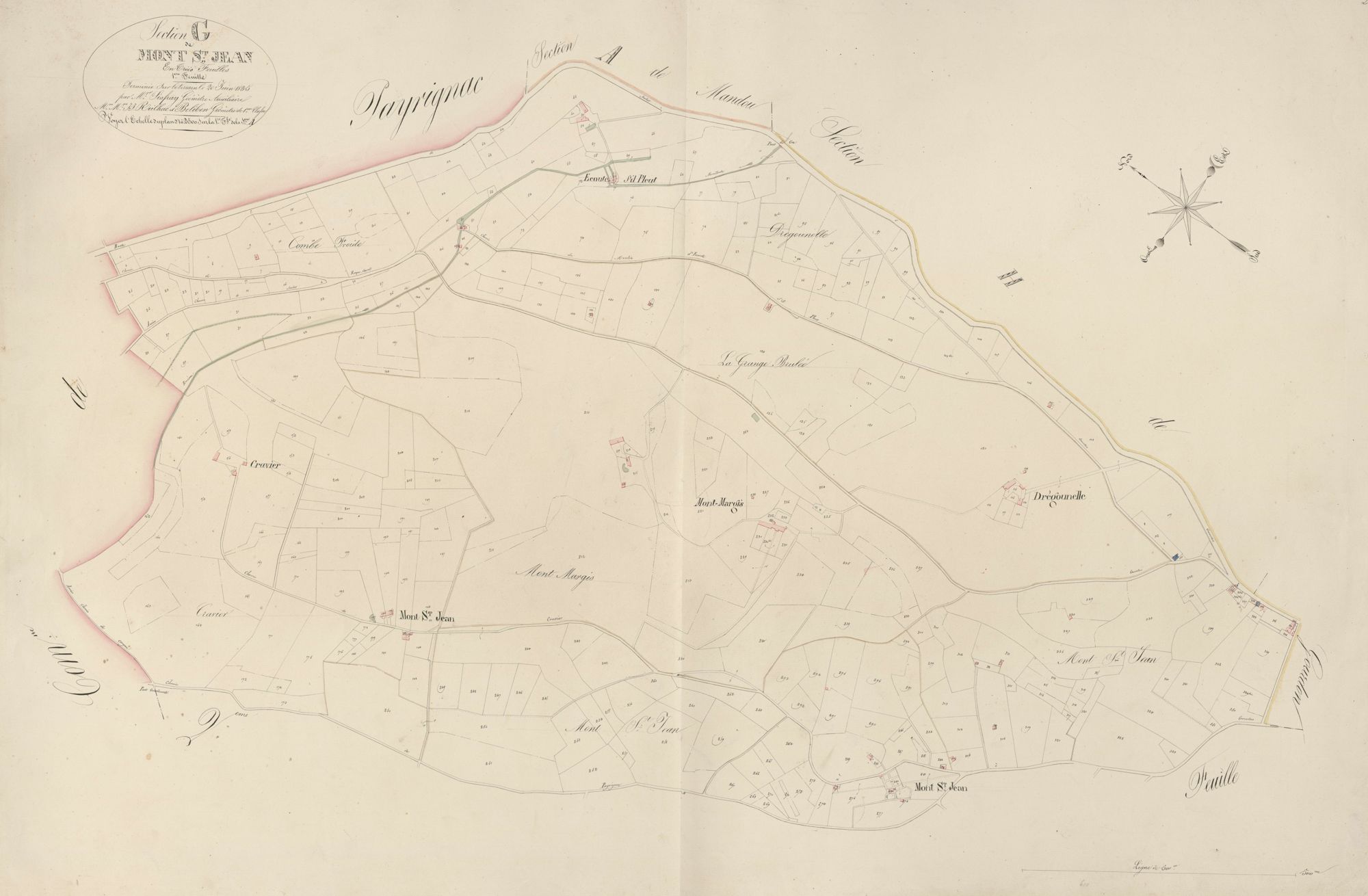 section G de Mont Saint-Jean, 1ère feuille