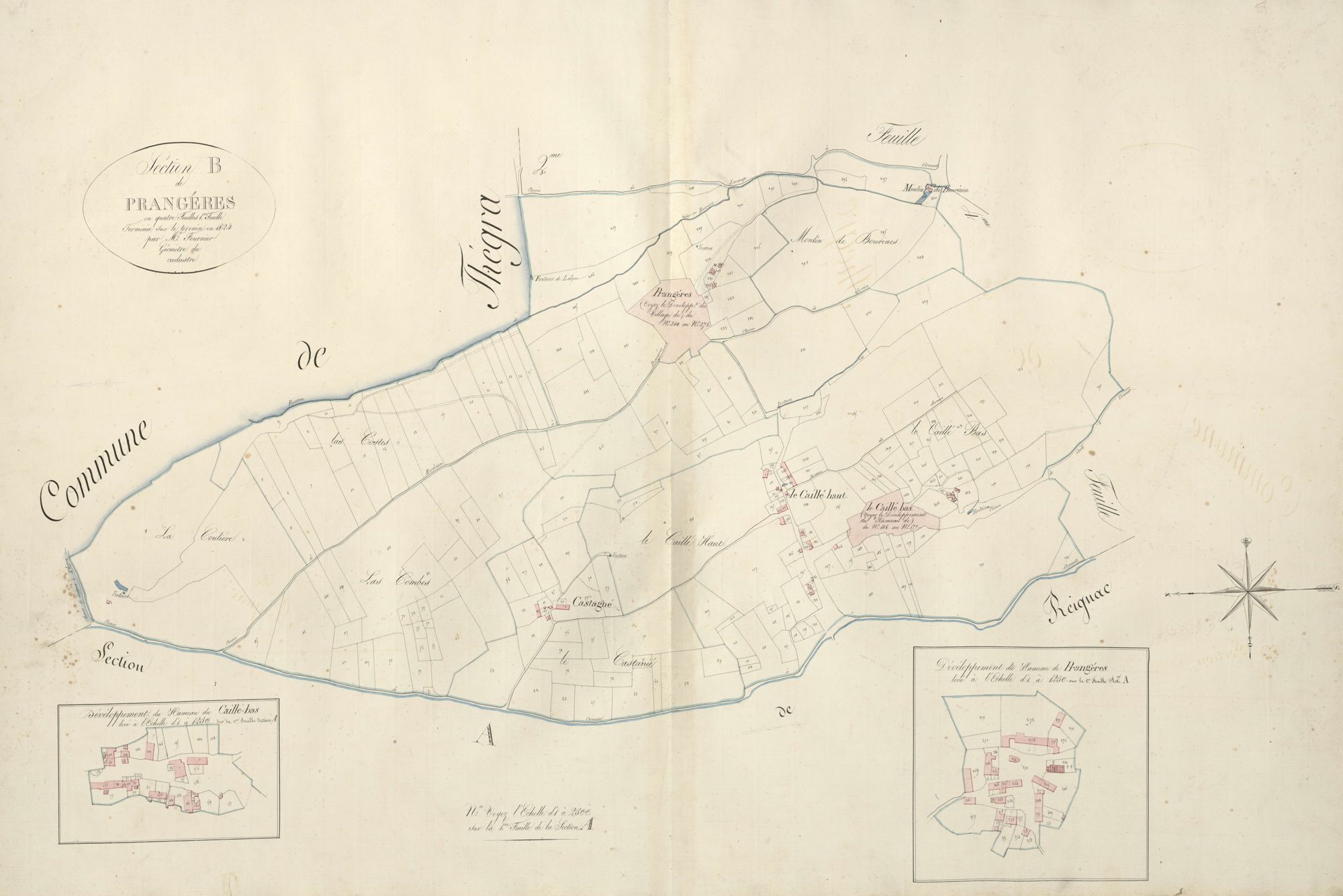 section B de Prangéres, 1ère feuille