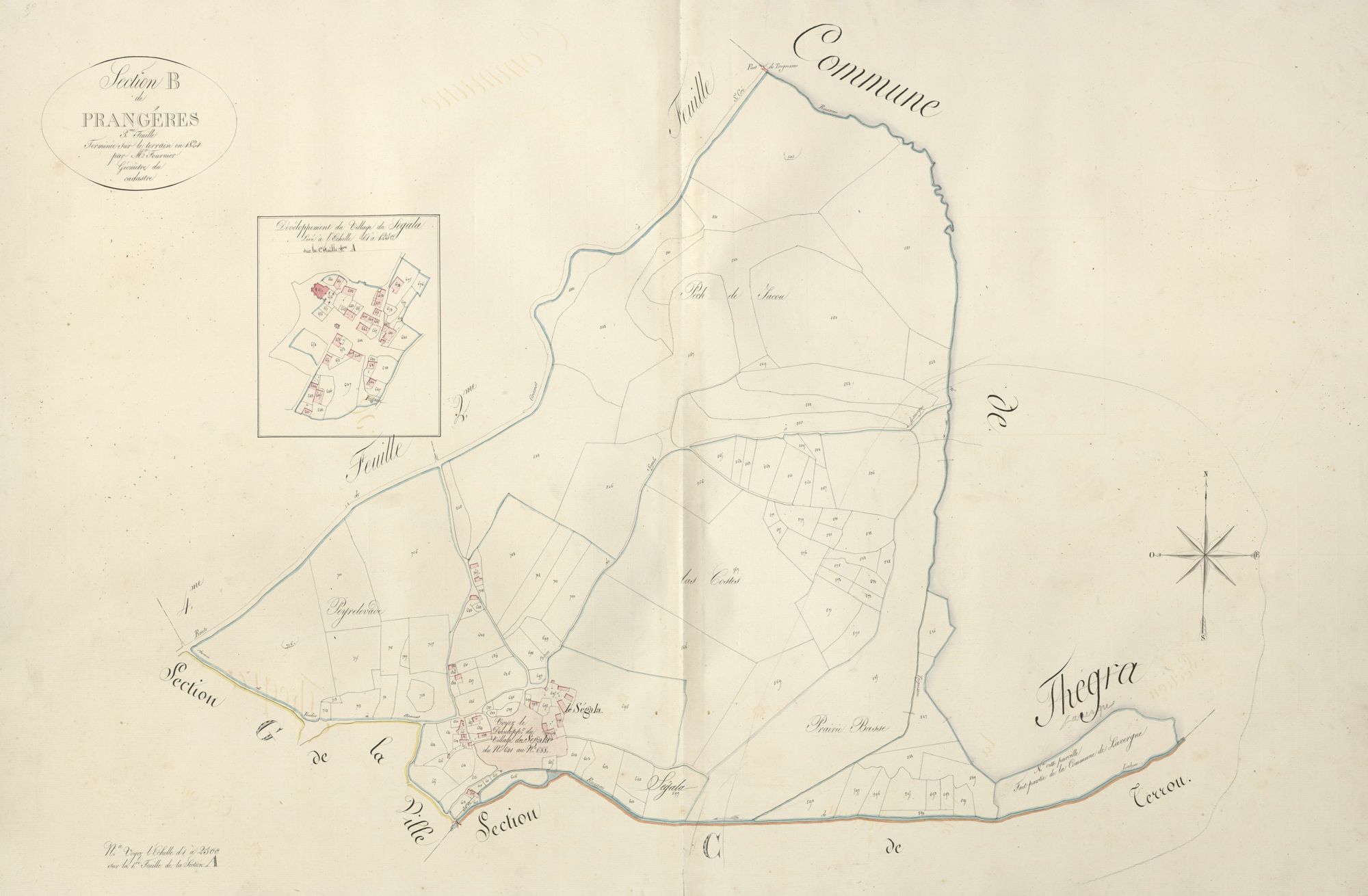 section B de Prangéres, 3ème feuille