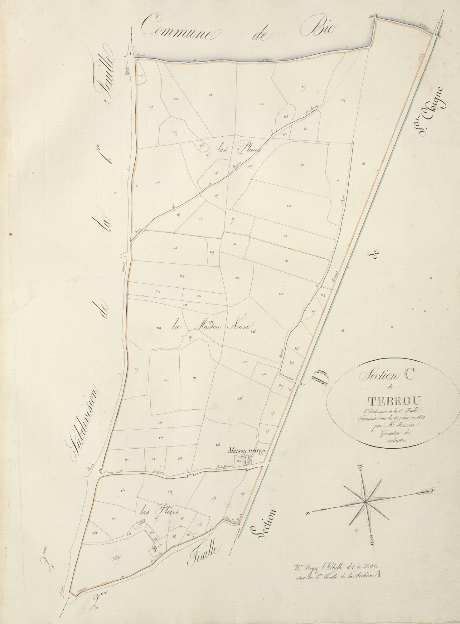 section C de Terrou, 1ère feuille, 1ère subdivision