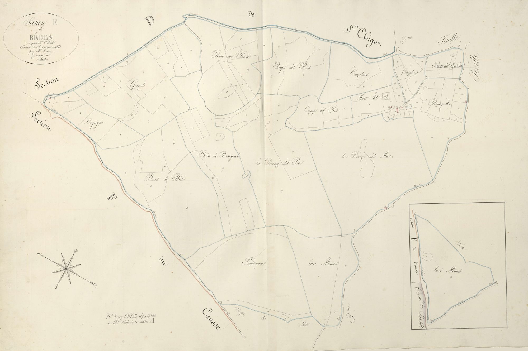 section E de Bédes, 1ère feuille