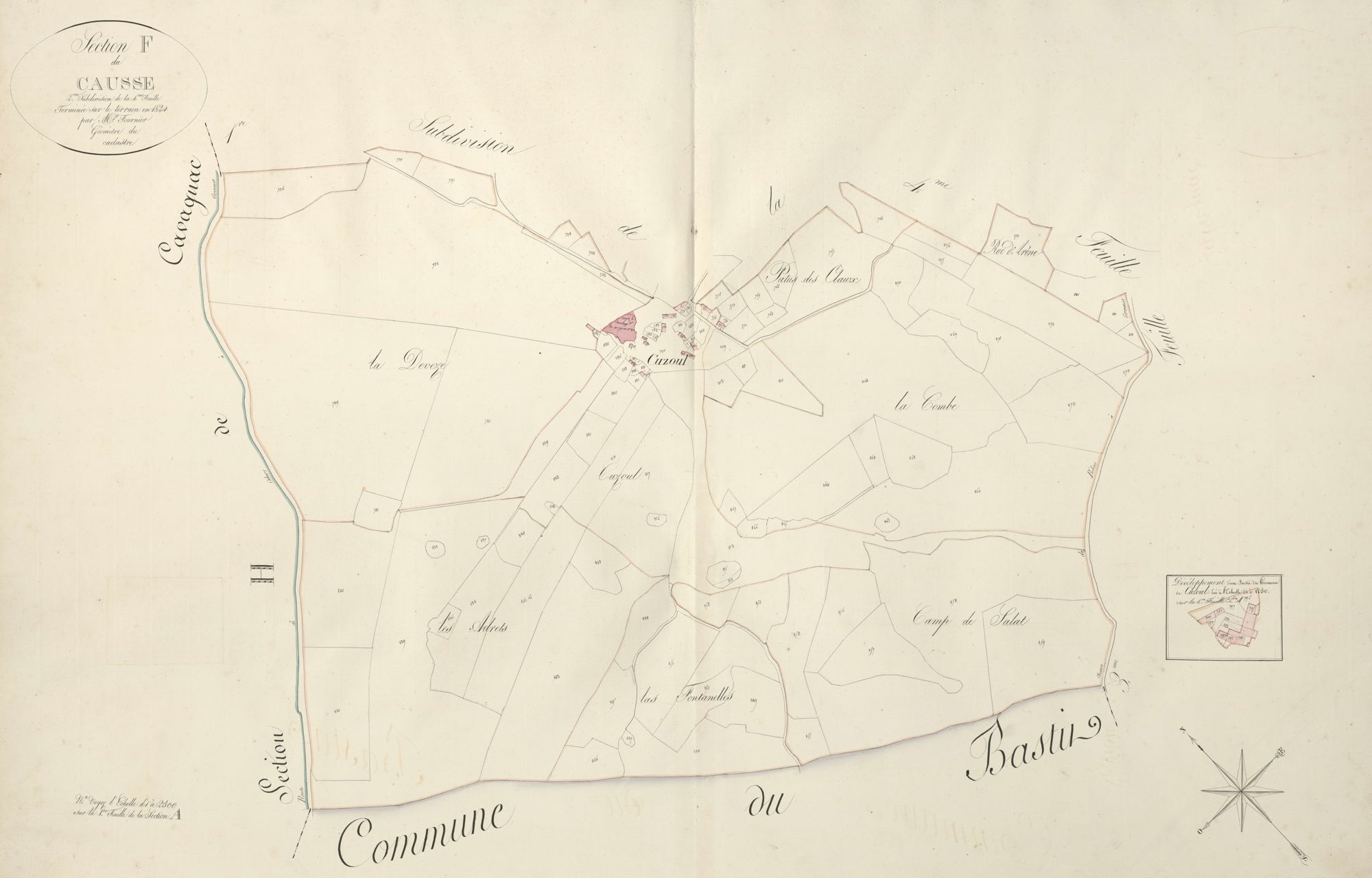 section F du Causse, 4ème feuille, 2ème subdivision