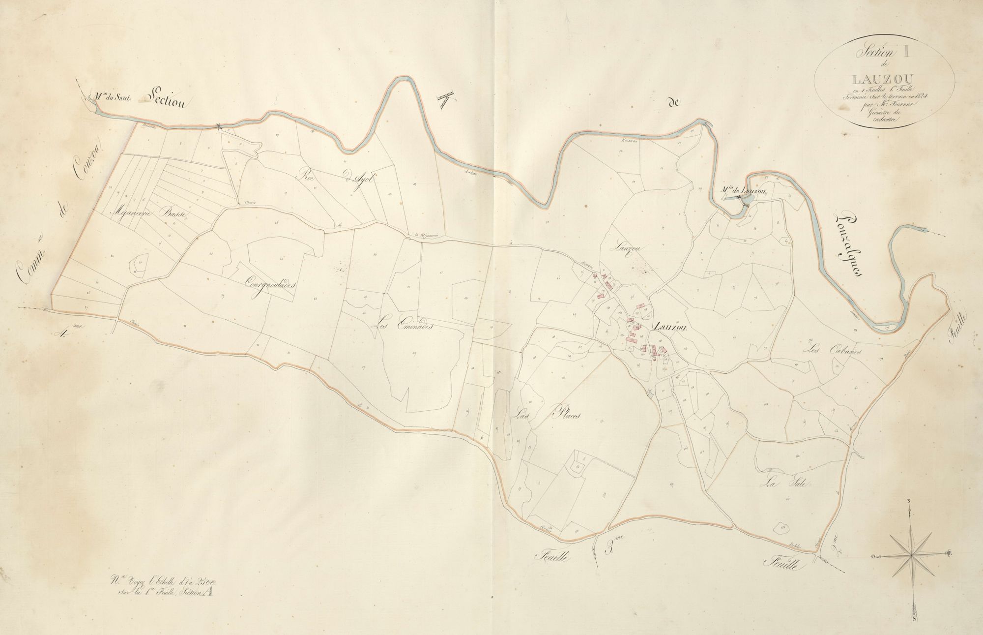 section I de Lauzou, 1ère feuille