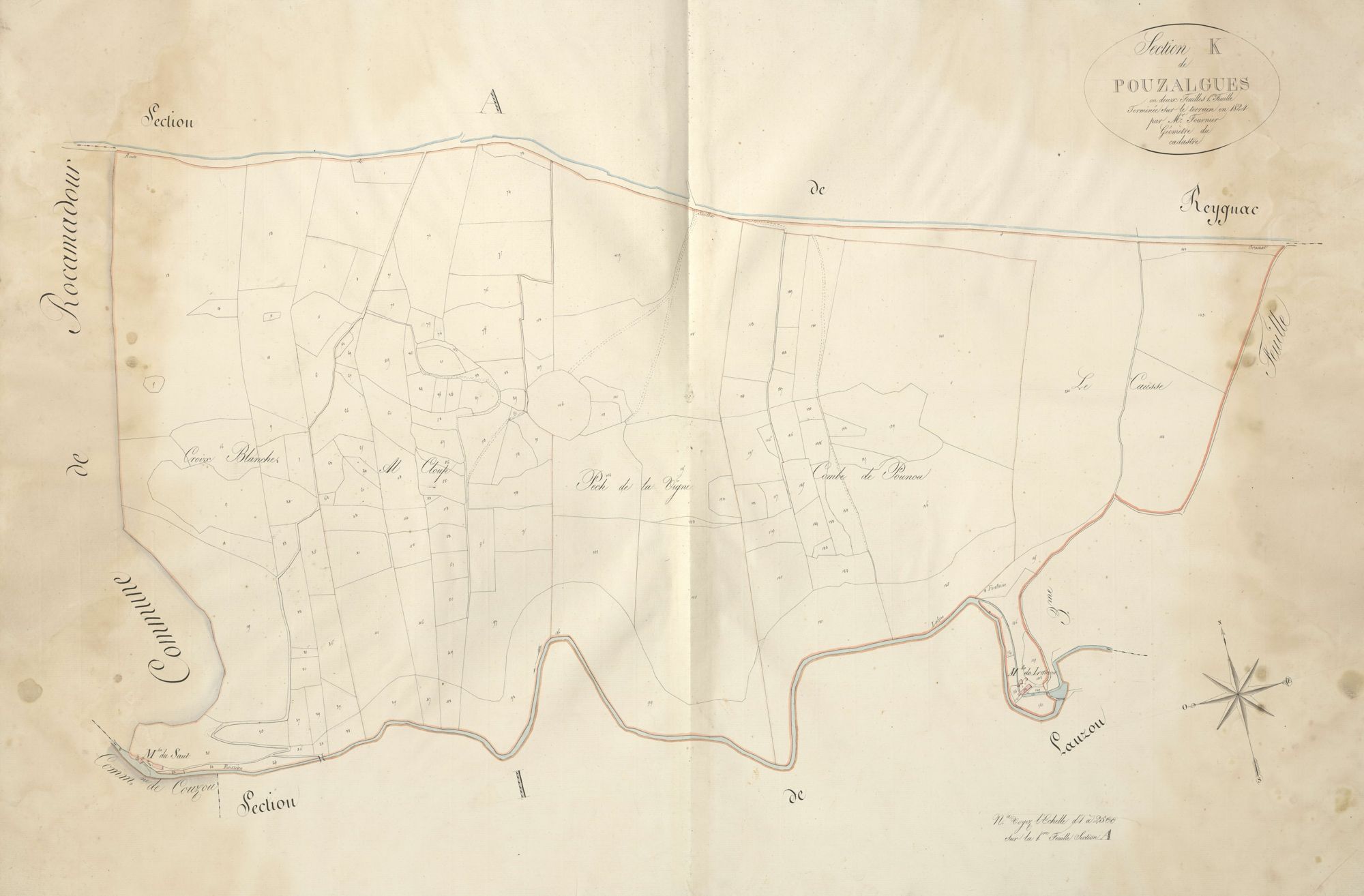 section K de Pouzalgues, 1ère feuille