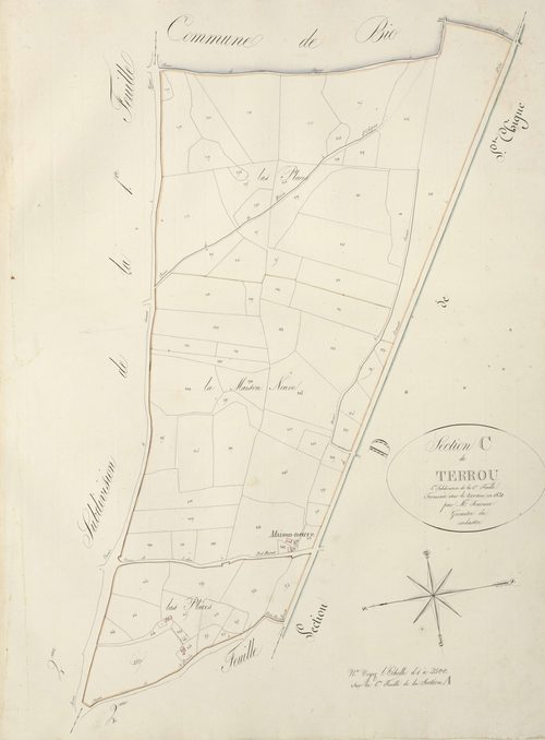 section C de Terrou, 1ère feuille, 1ère subdivision