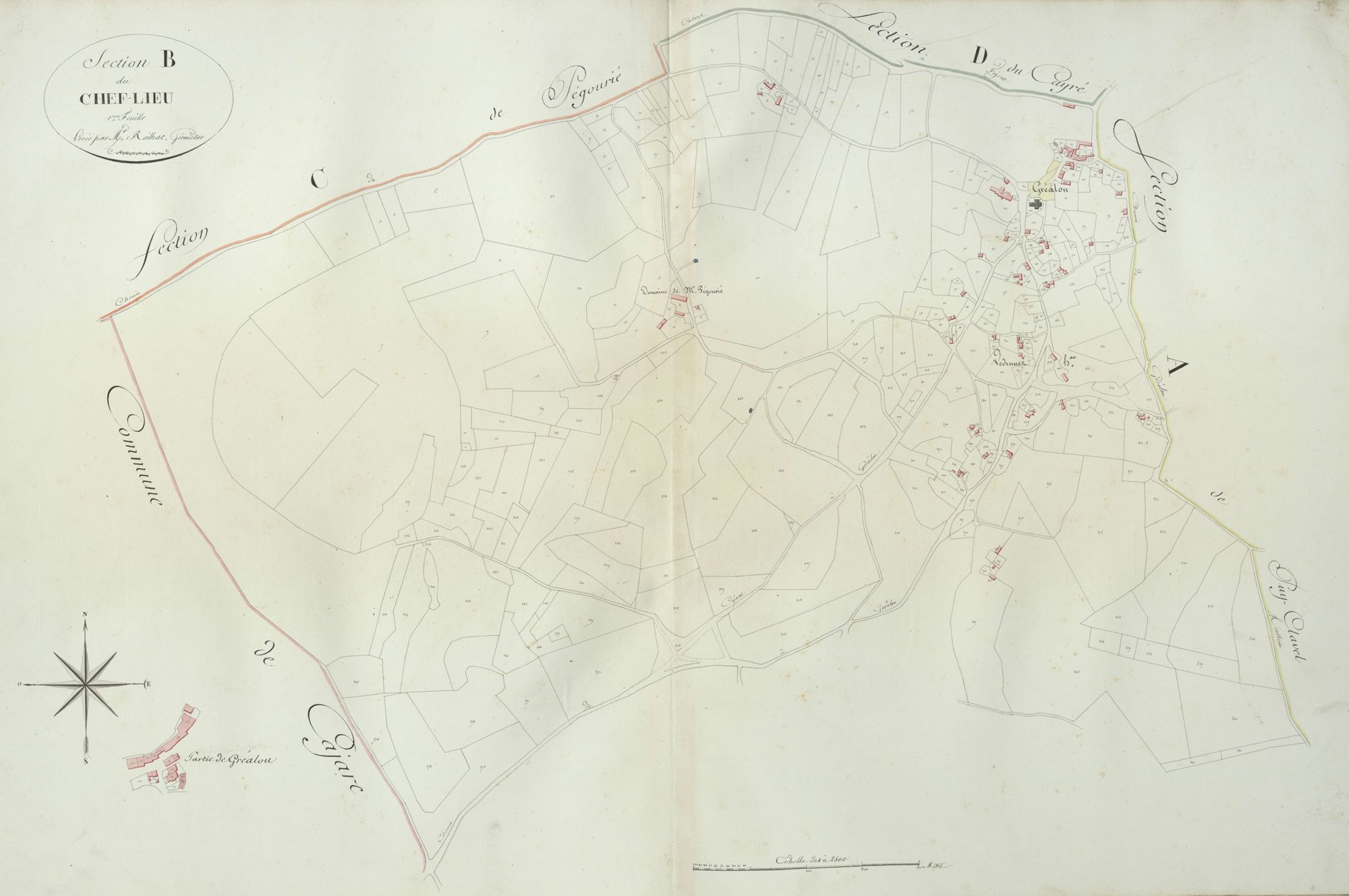 section B du Chef-Lieu, 1ère feuille