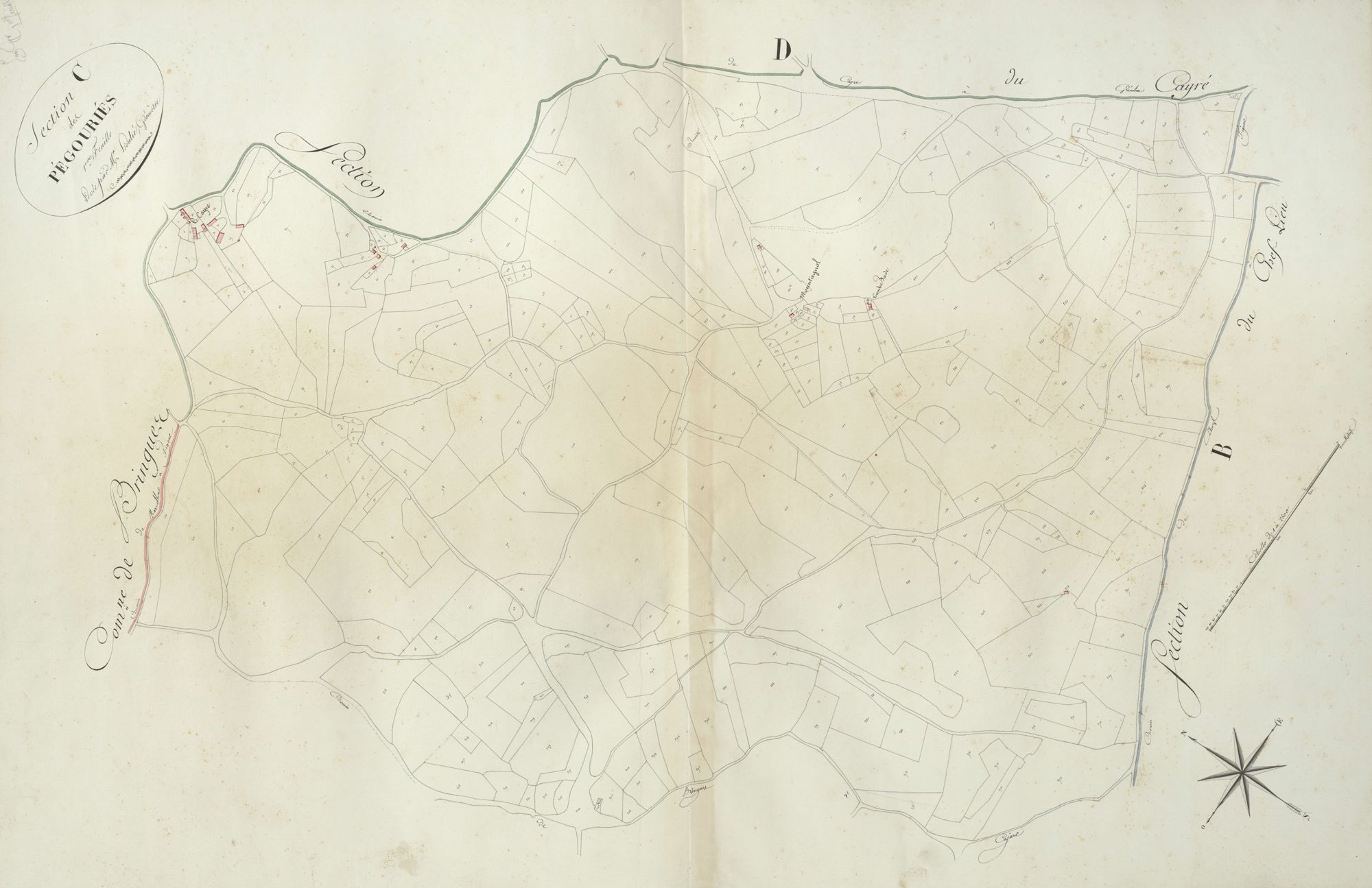 section C des Pégouriés, 1ère feuille