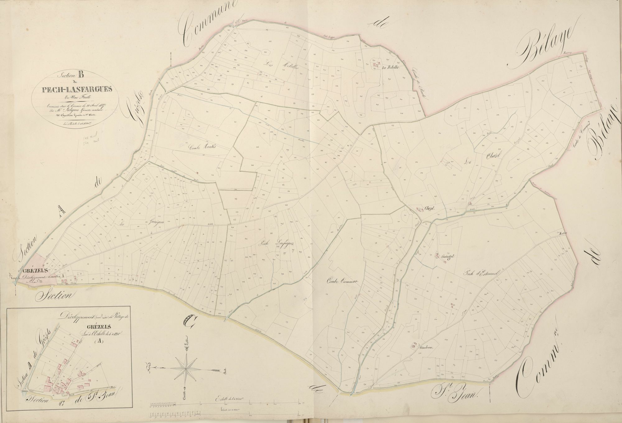 section B de Pech-Lasfargues, 1ère feuille