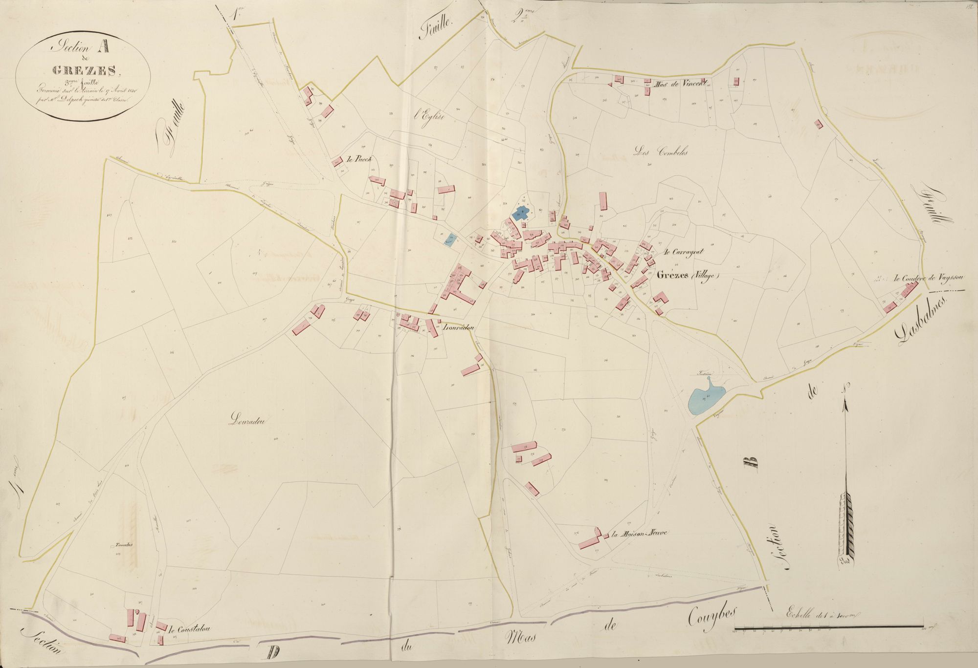 section A de Grezes, 3ème feuille