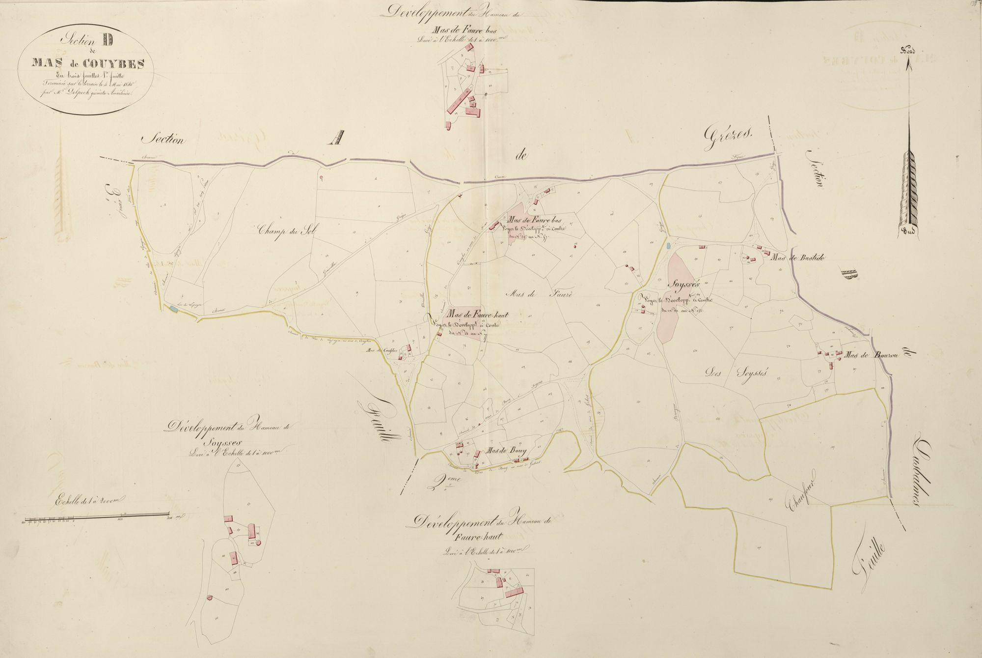 section D de Mas de Couybes, 1ère feuille