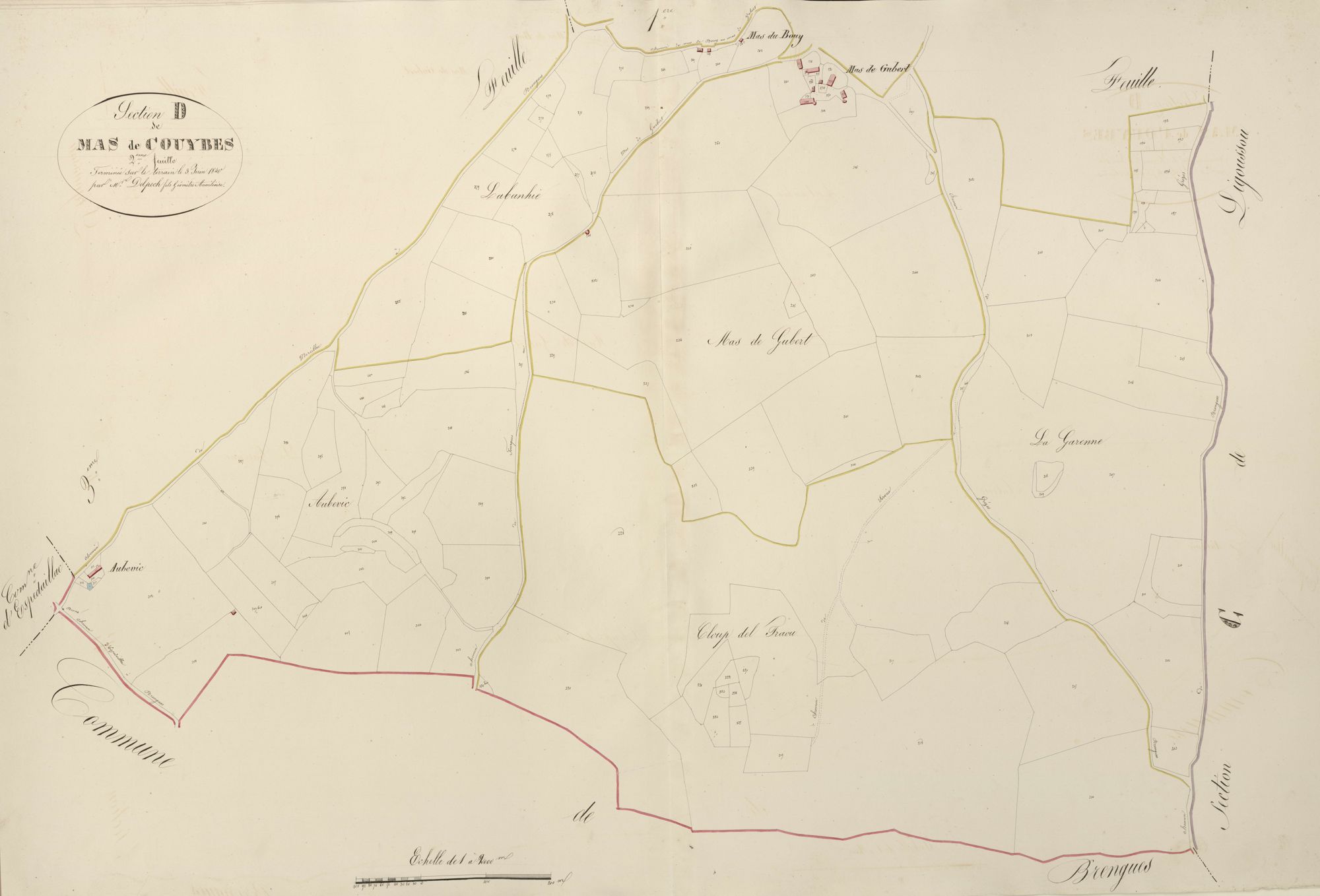 section D de Mas de Couybes, 2ème feuille
