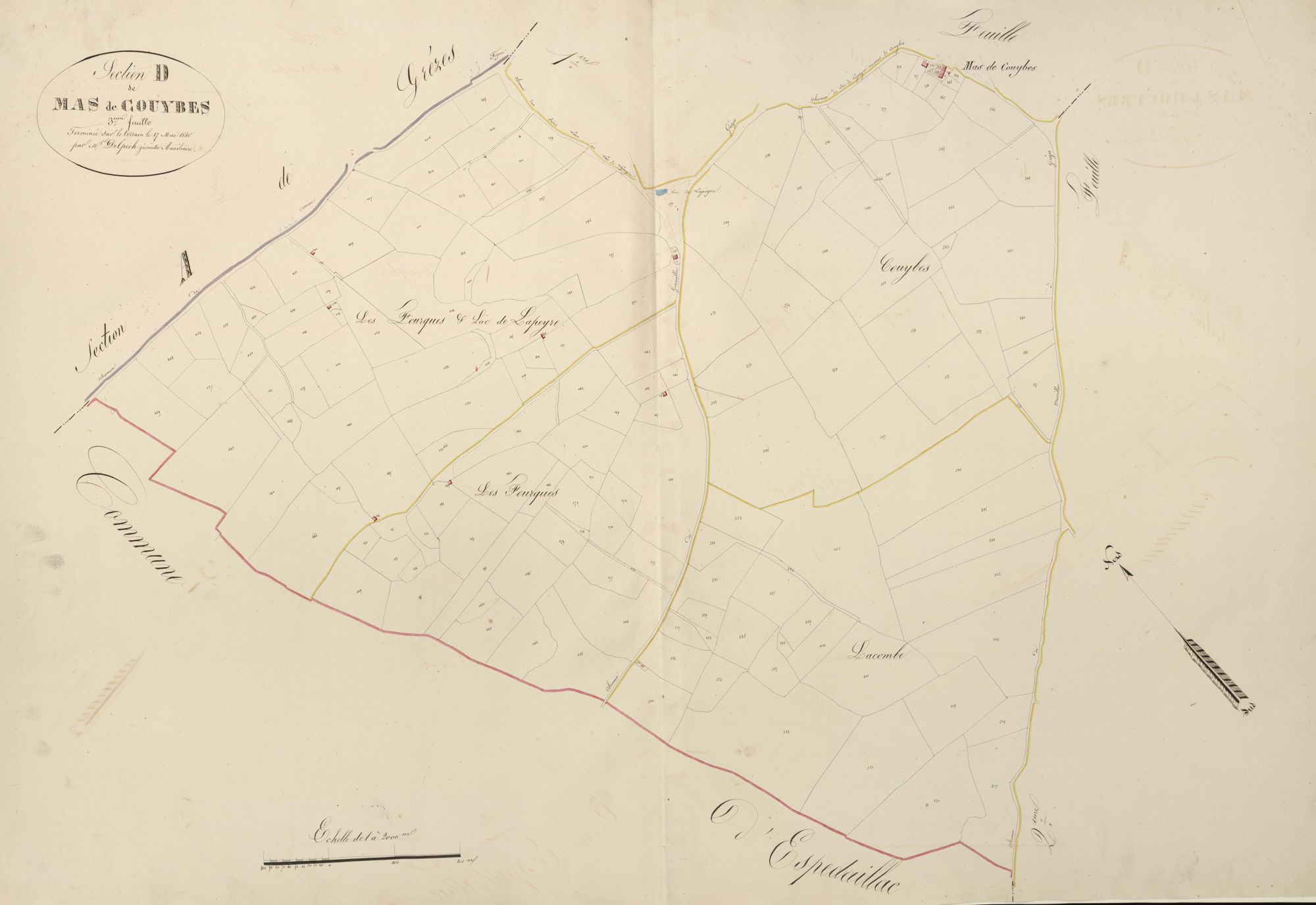 section D de Mas de Couybes, 3ème feuille