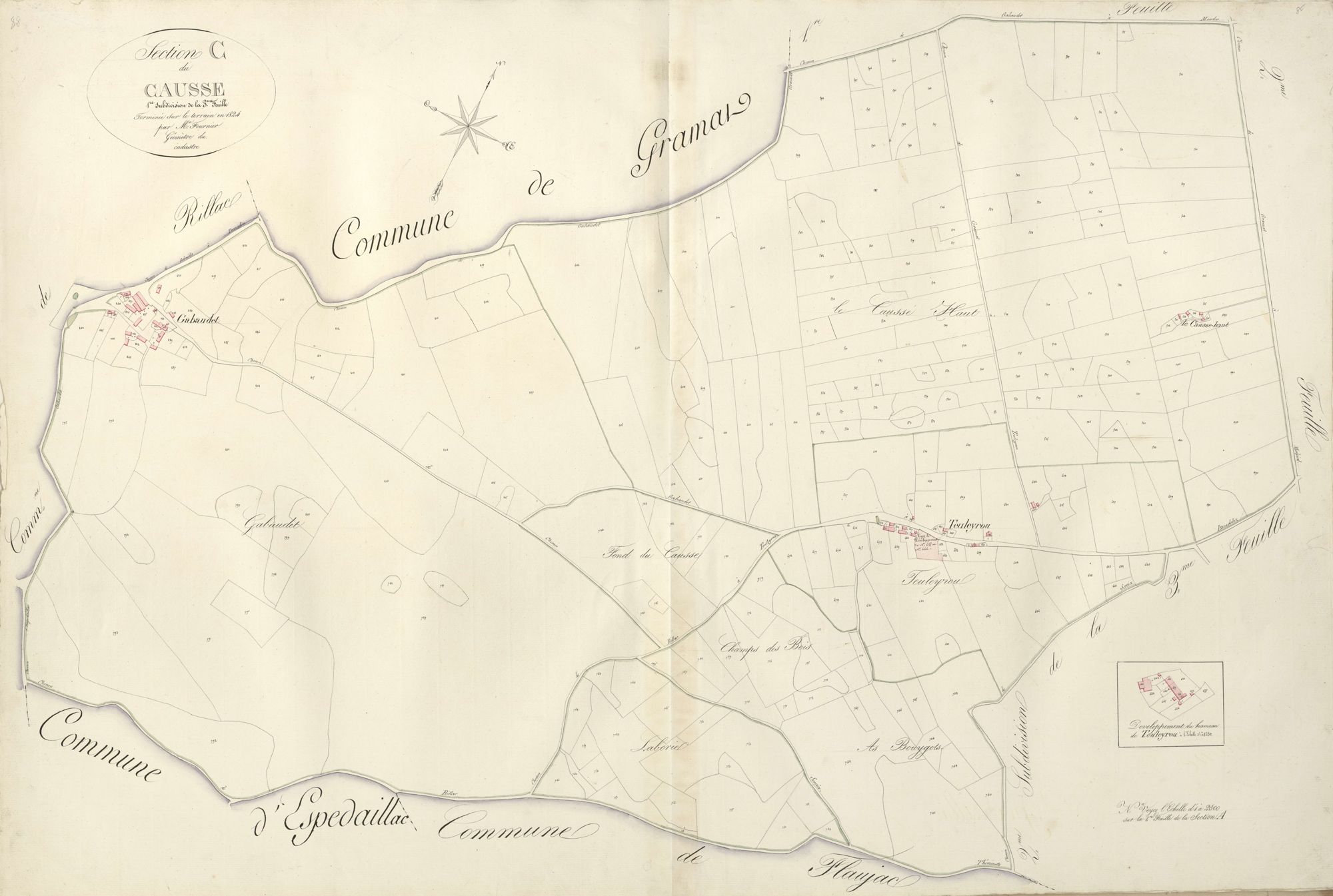 section C du Causse, 3ème feuille, 1ère subdivision