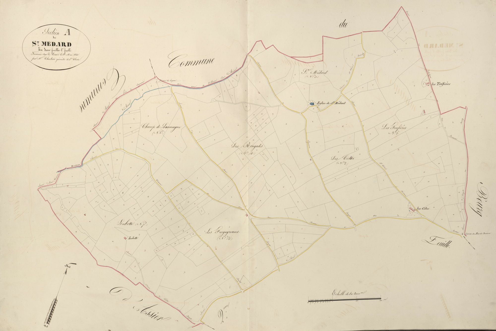 section A de Saint-Médard, 1ère feuille