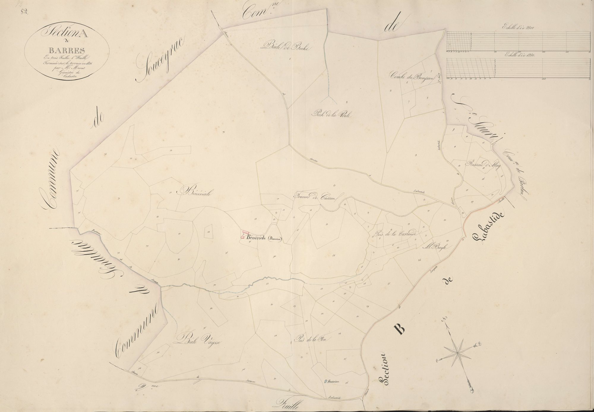 section A de Barres, 1ère feuille
