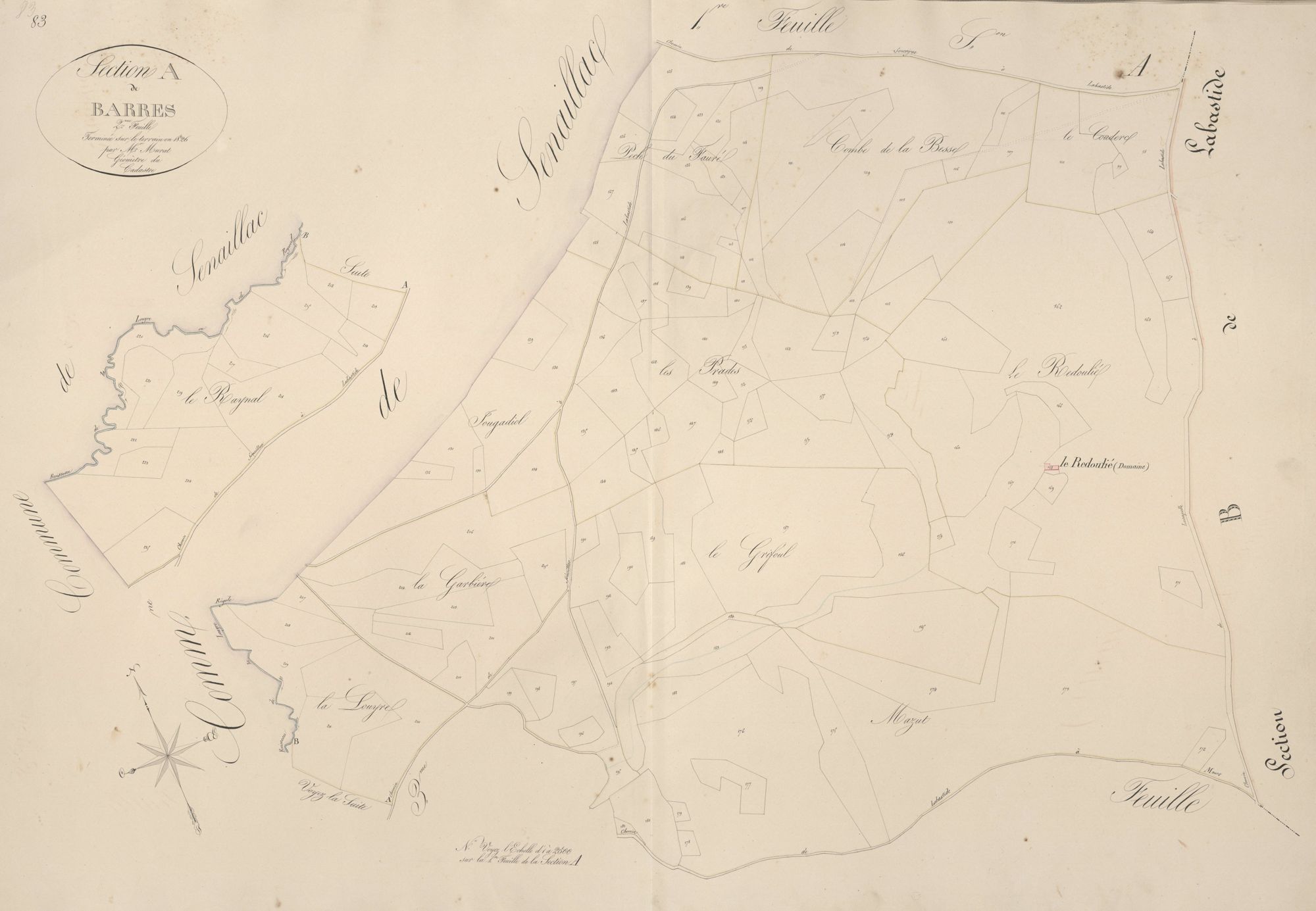 section A de Barres, 2ème feuille