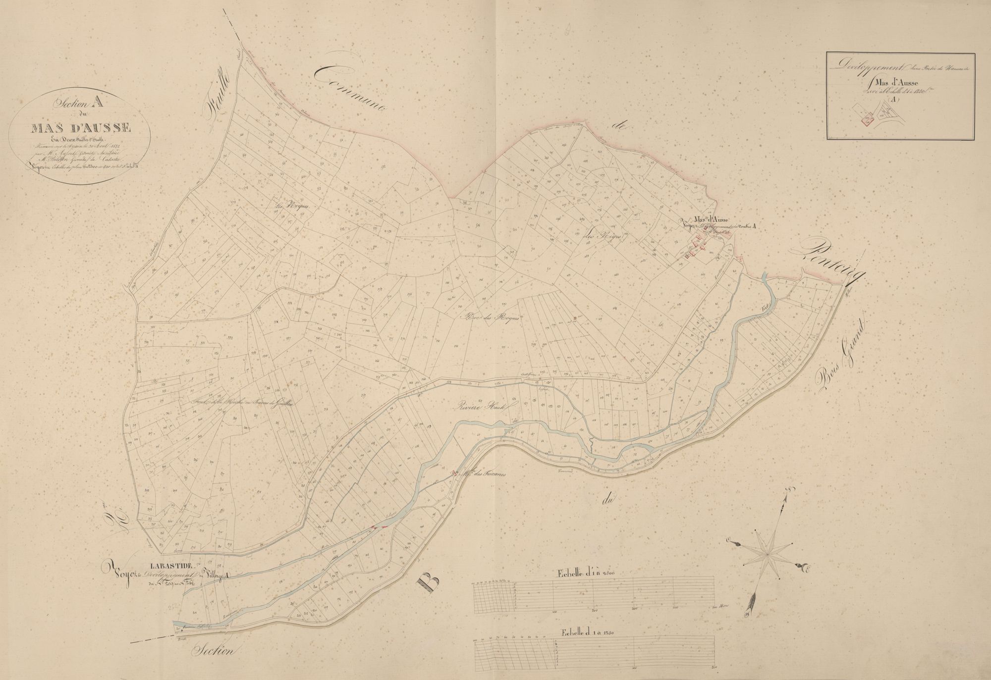 section A du Mas d'Ausse, 1ère feuille