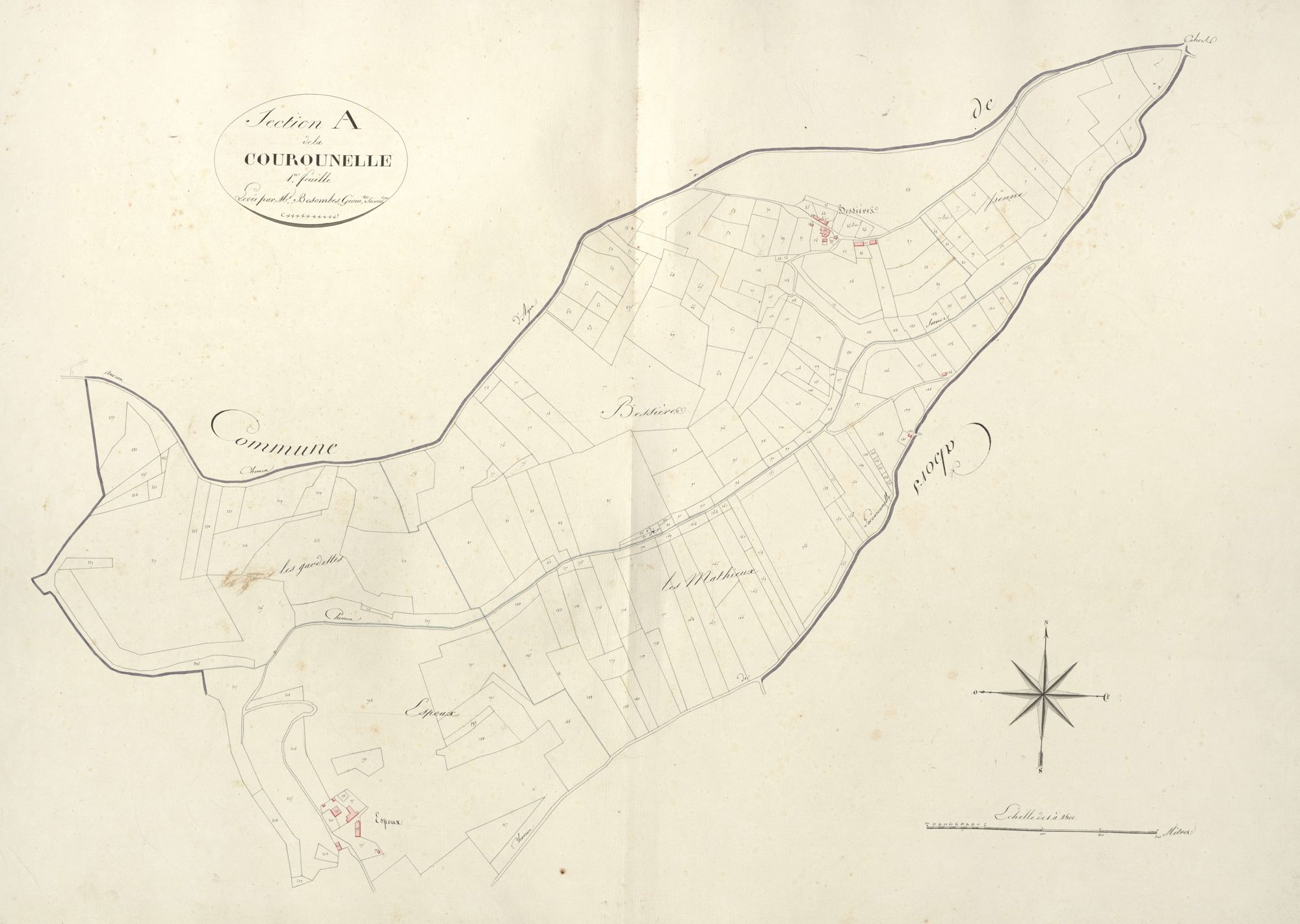 section A de la Courounelle, 1ère feuille