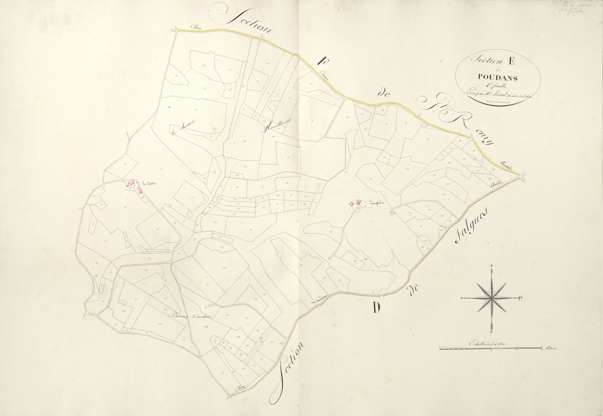 section E de Poudans, 2ème feuille