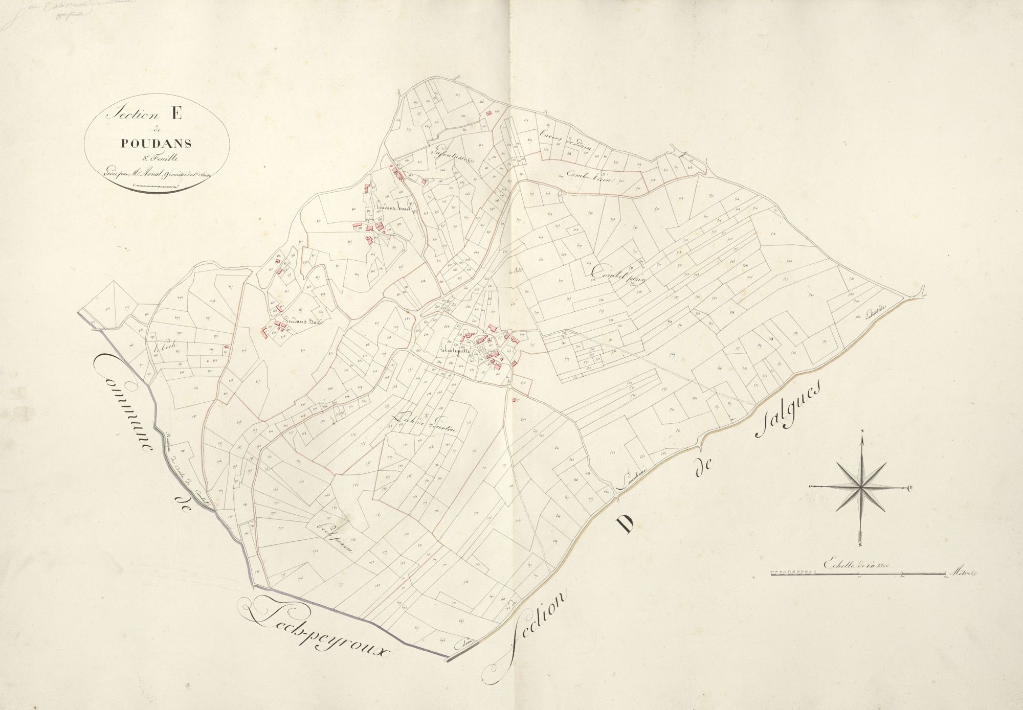 section E de Poudans, 3ème feuille