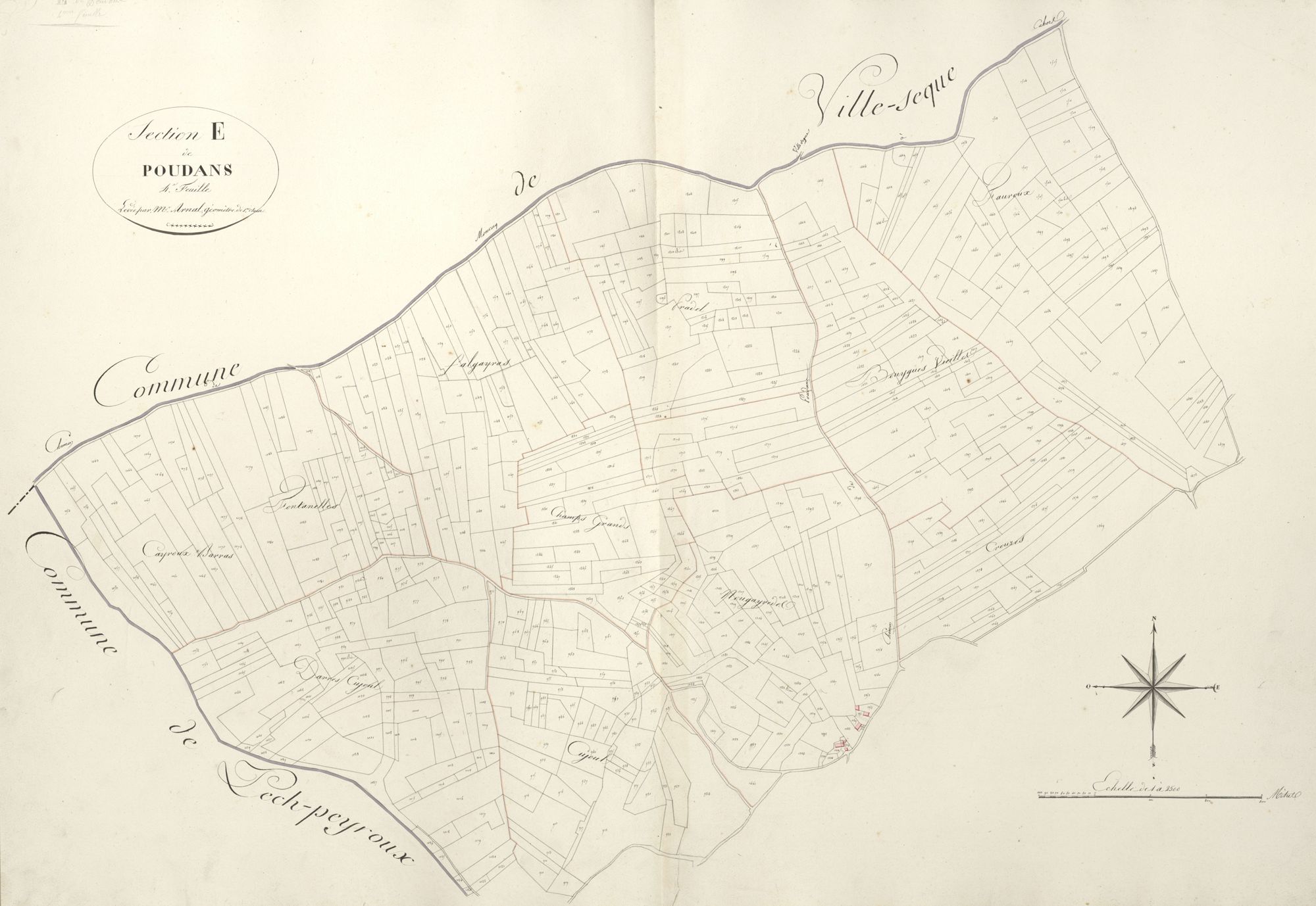 section E de Poudans, 4ème feuille